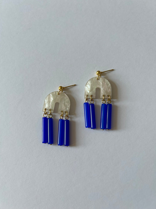 Greek Mini Marble Arch Earrings