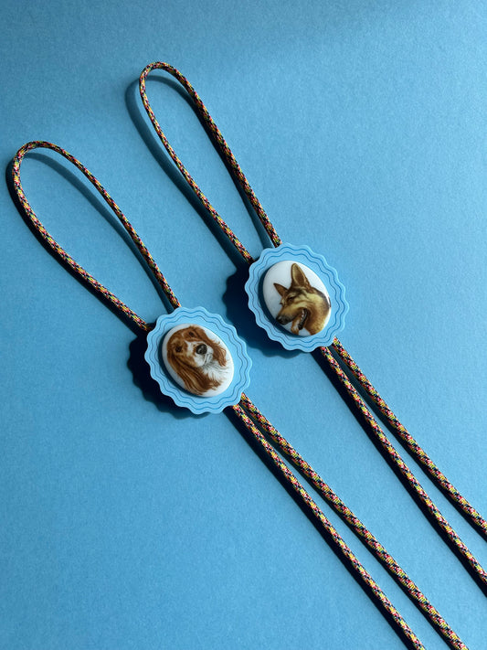 Light Blue Acrylic Bolo Ties