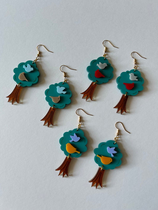 Little Tree Acrylic Earrings
