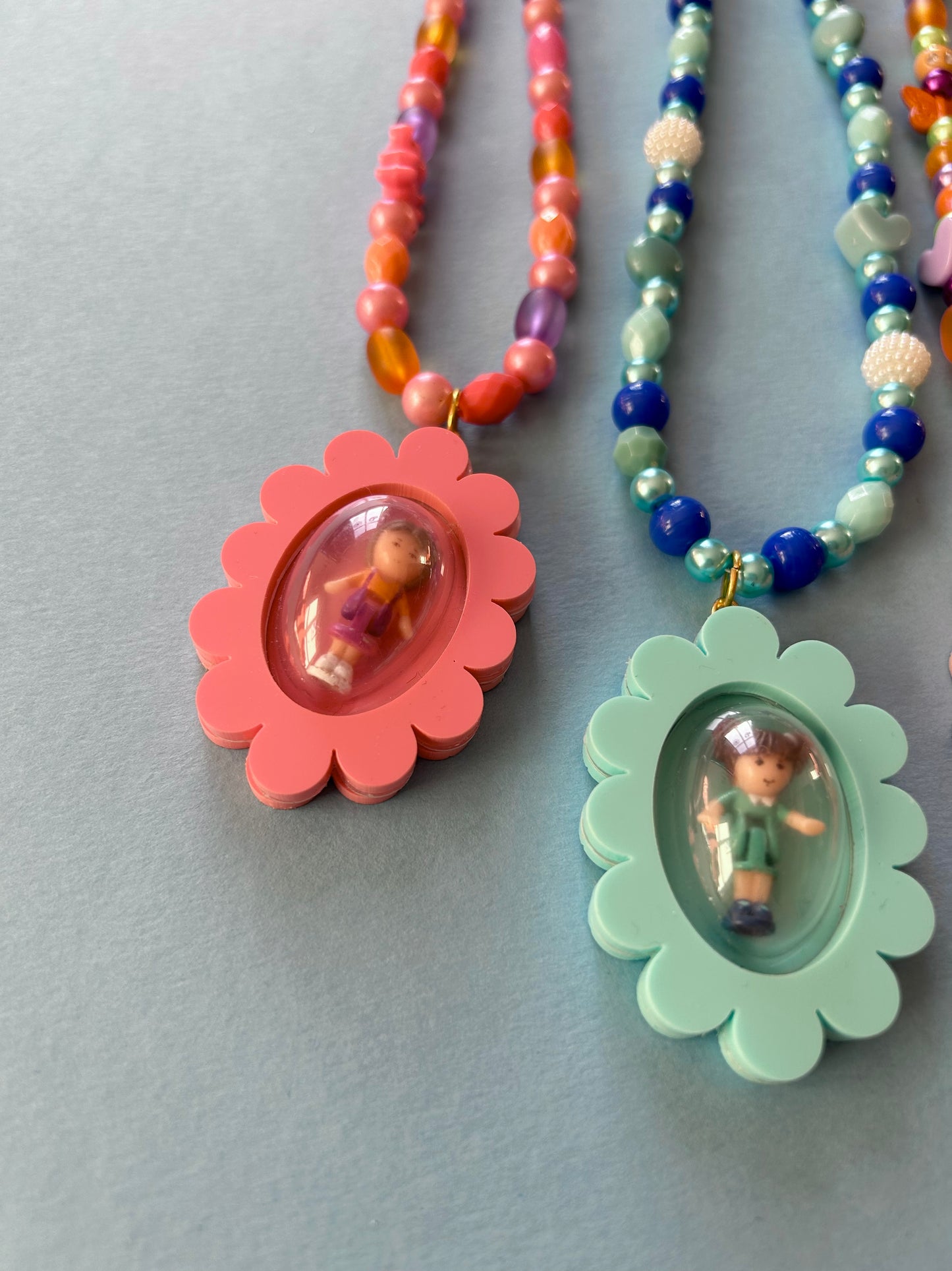Polly Pocket Locket Beaded Necklaces