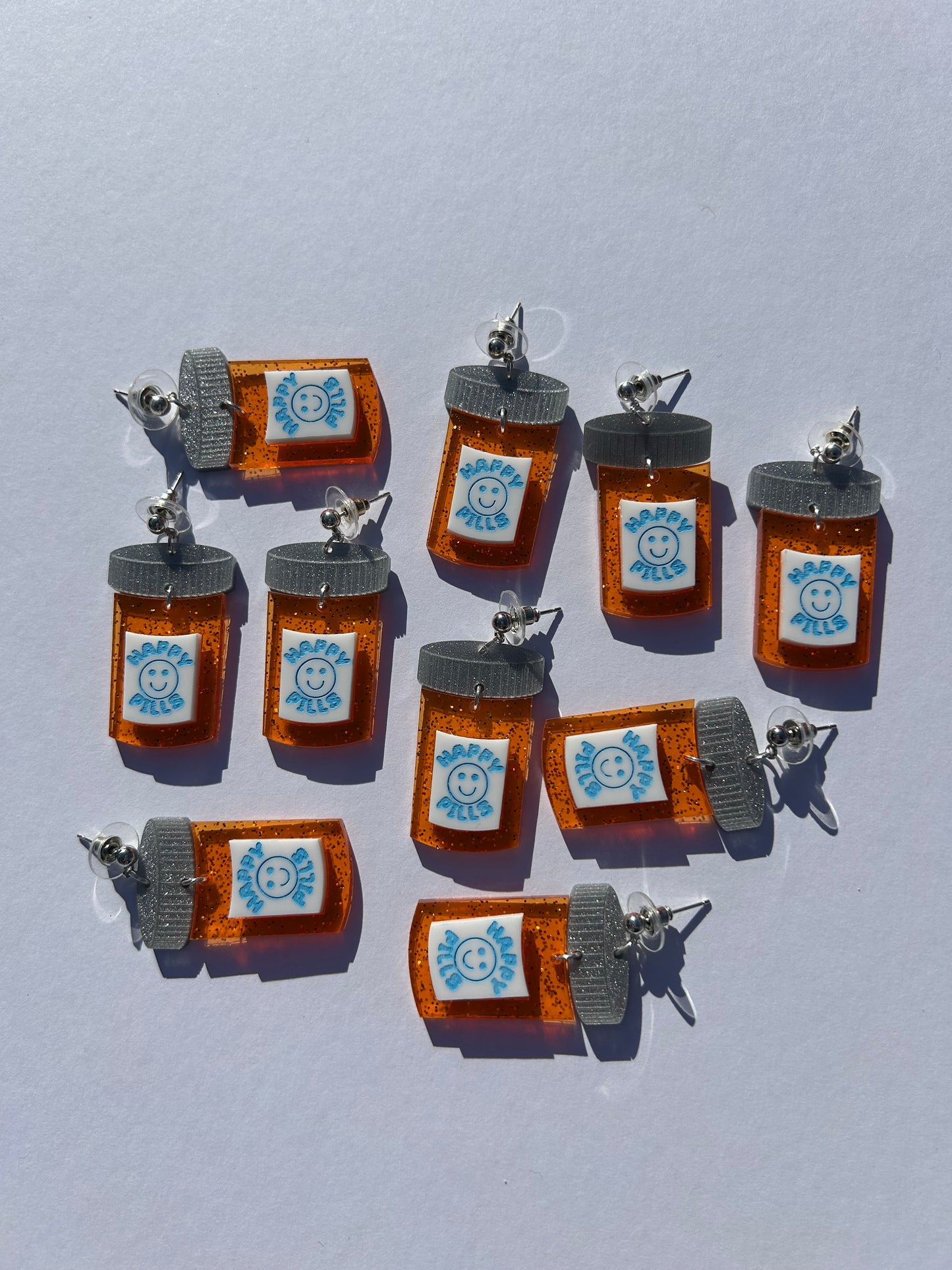 Happy Pills Acrylic Earrings
