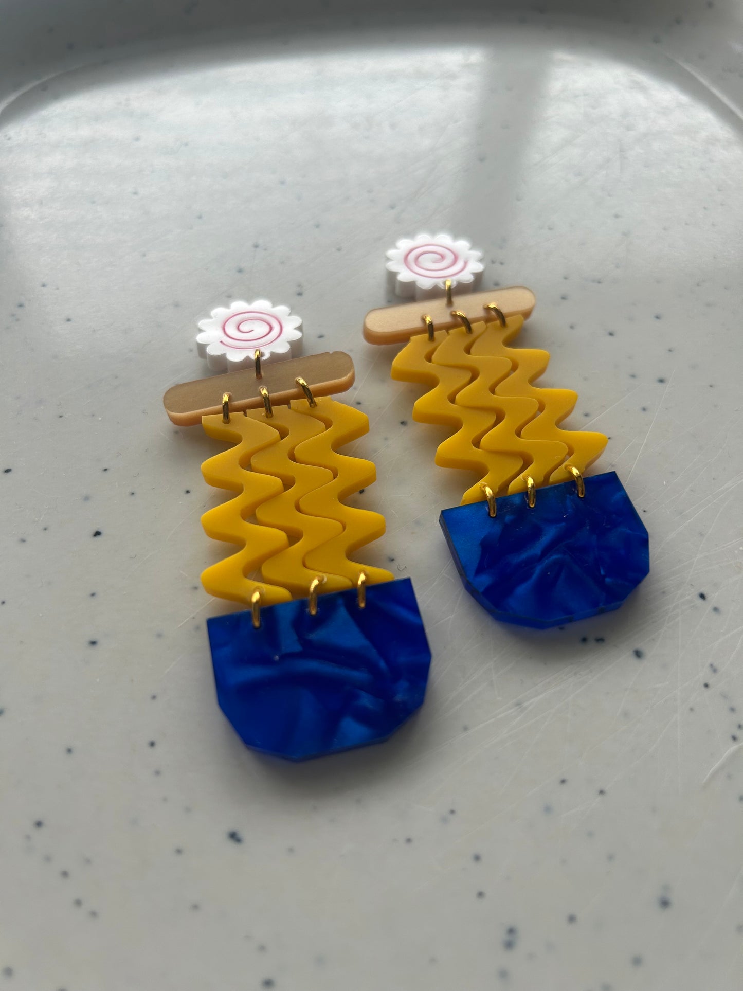 Ramen Noodle Acrylic Earrings