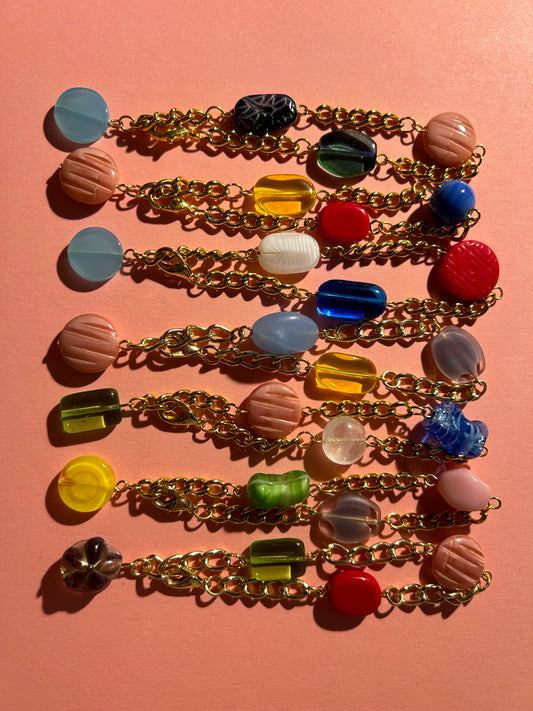 Vintage Glass Bead Bracelets