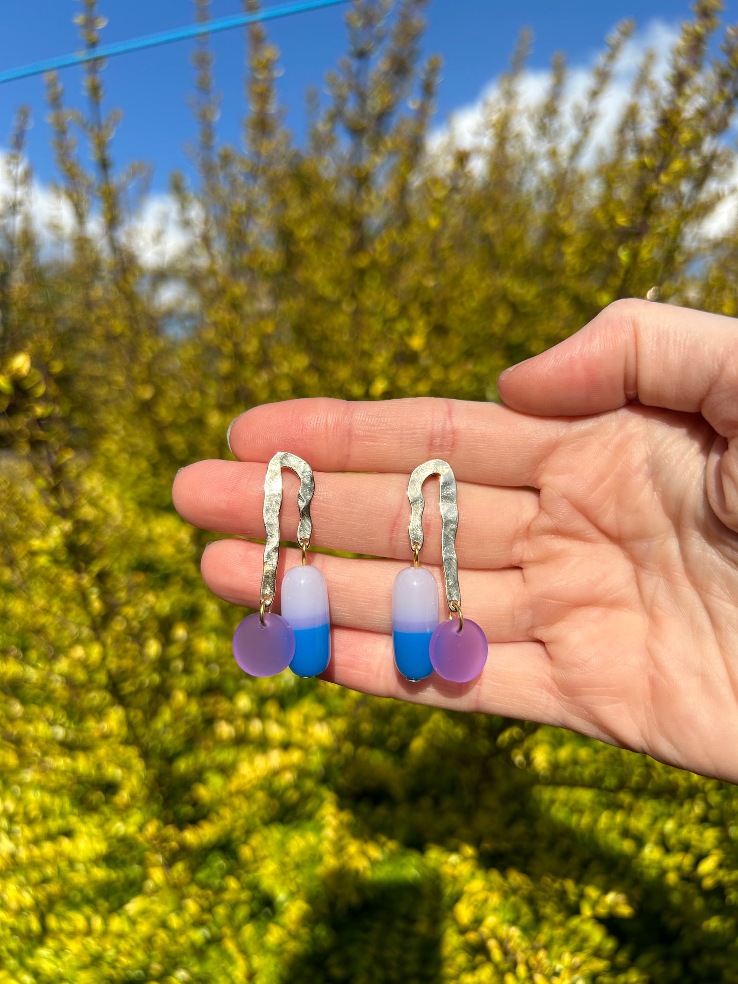 Fancy Pill Dangly Earrings
