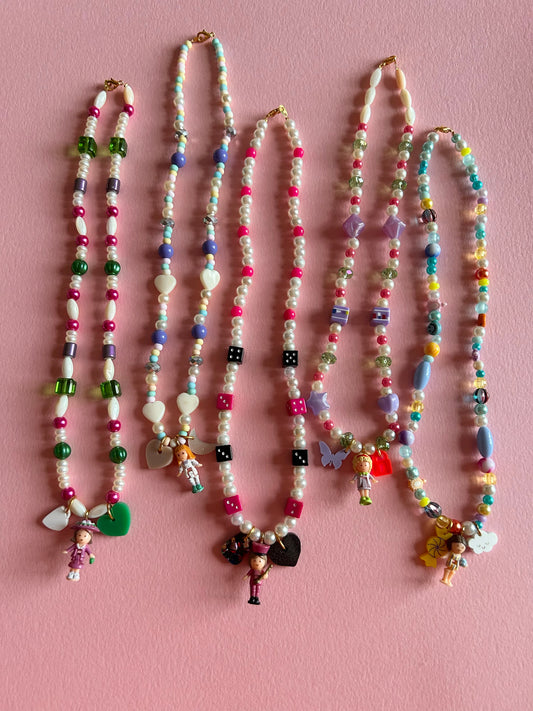 Polly Pocket Charm Beaded Necklaces