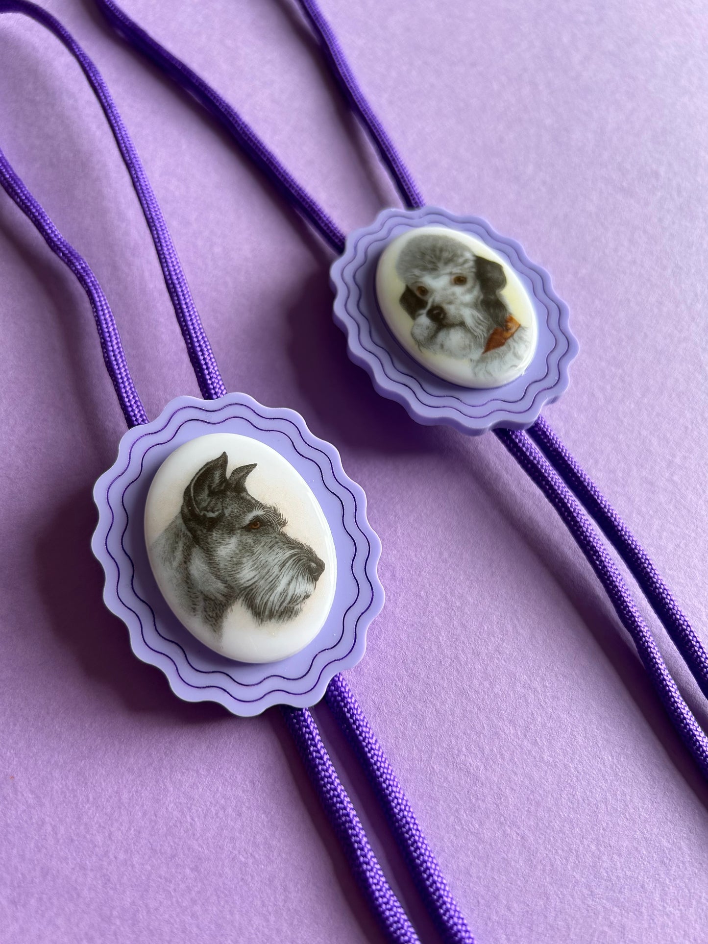 Lilac Acrylic Bolo Ties