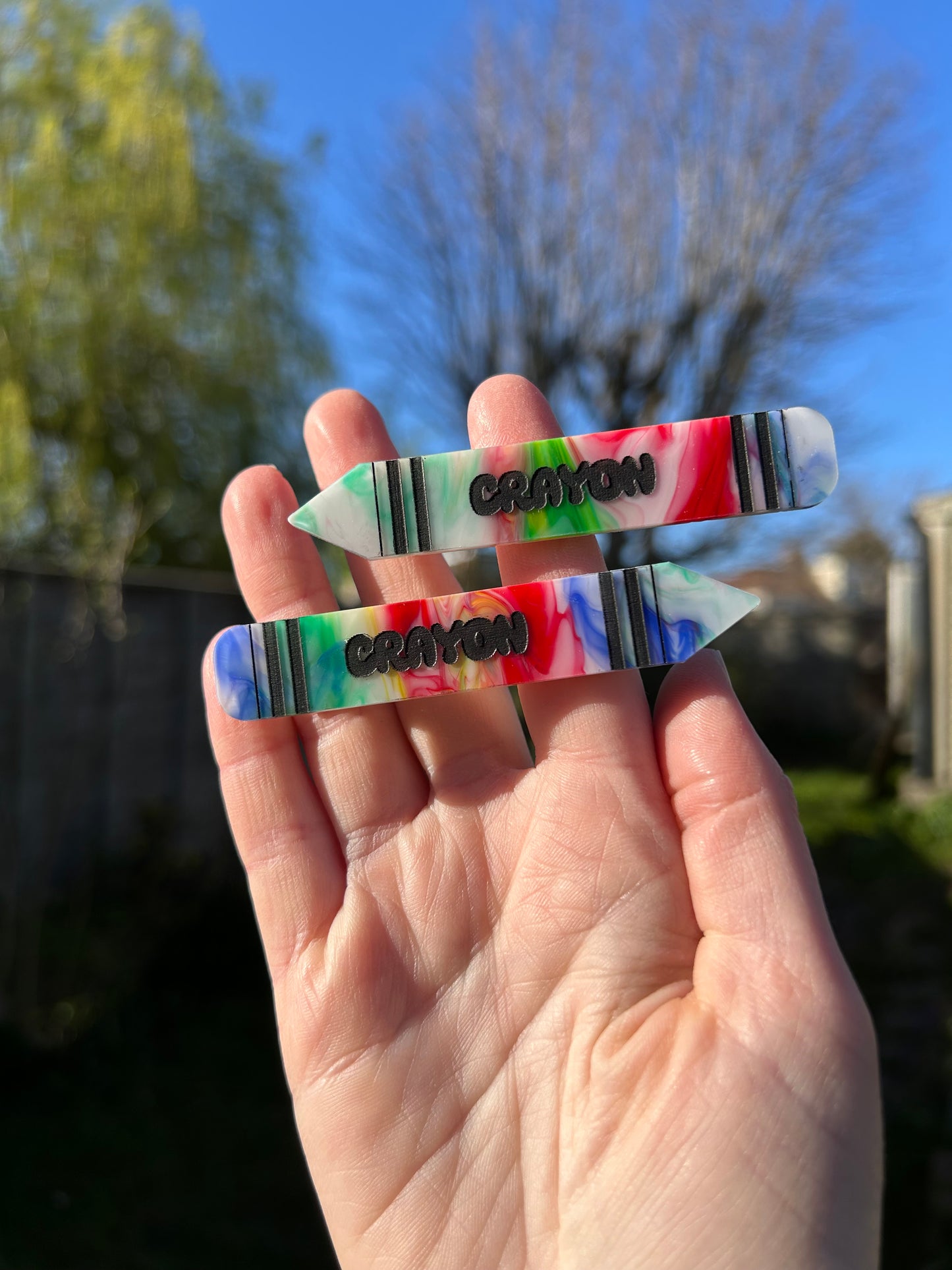 Crayon Hair Slides
