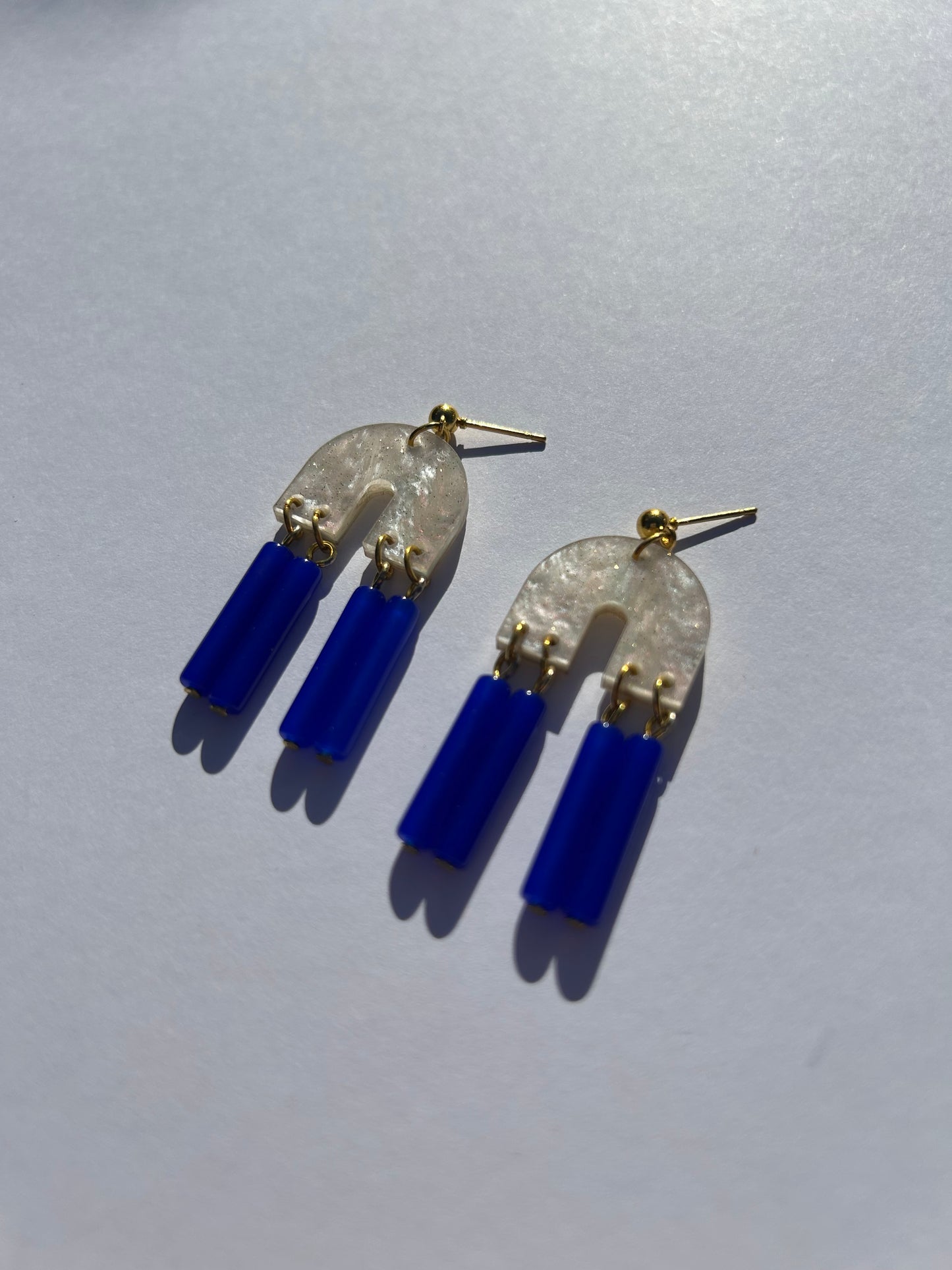 Greek Mini Marble Arch Earrings
