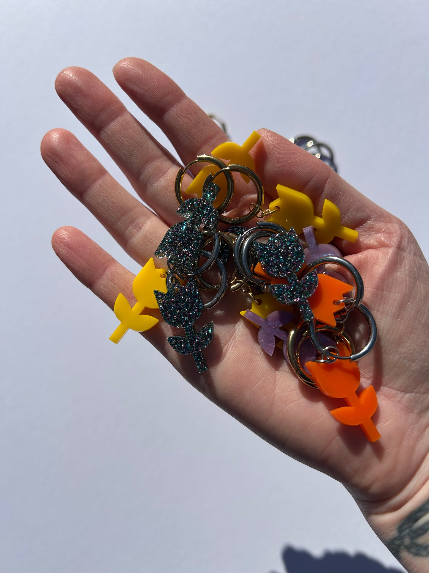 Tulip Acrylic Hoop Earrings