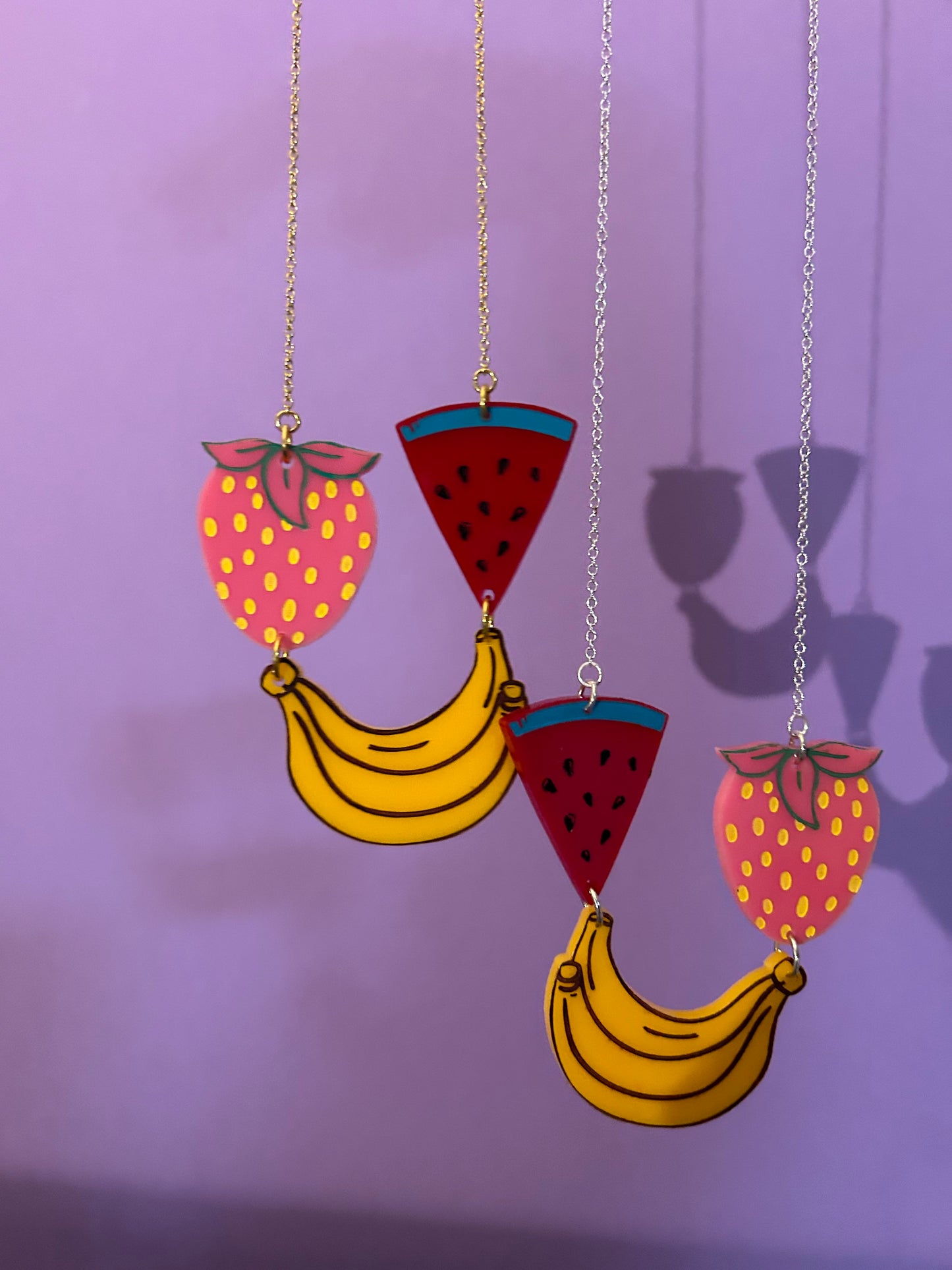 Fruit Salad Acrylic Necklace