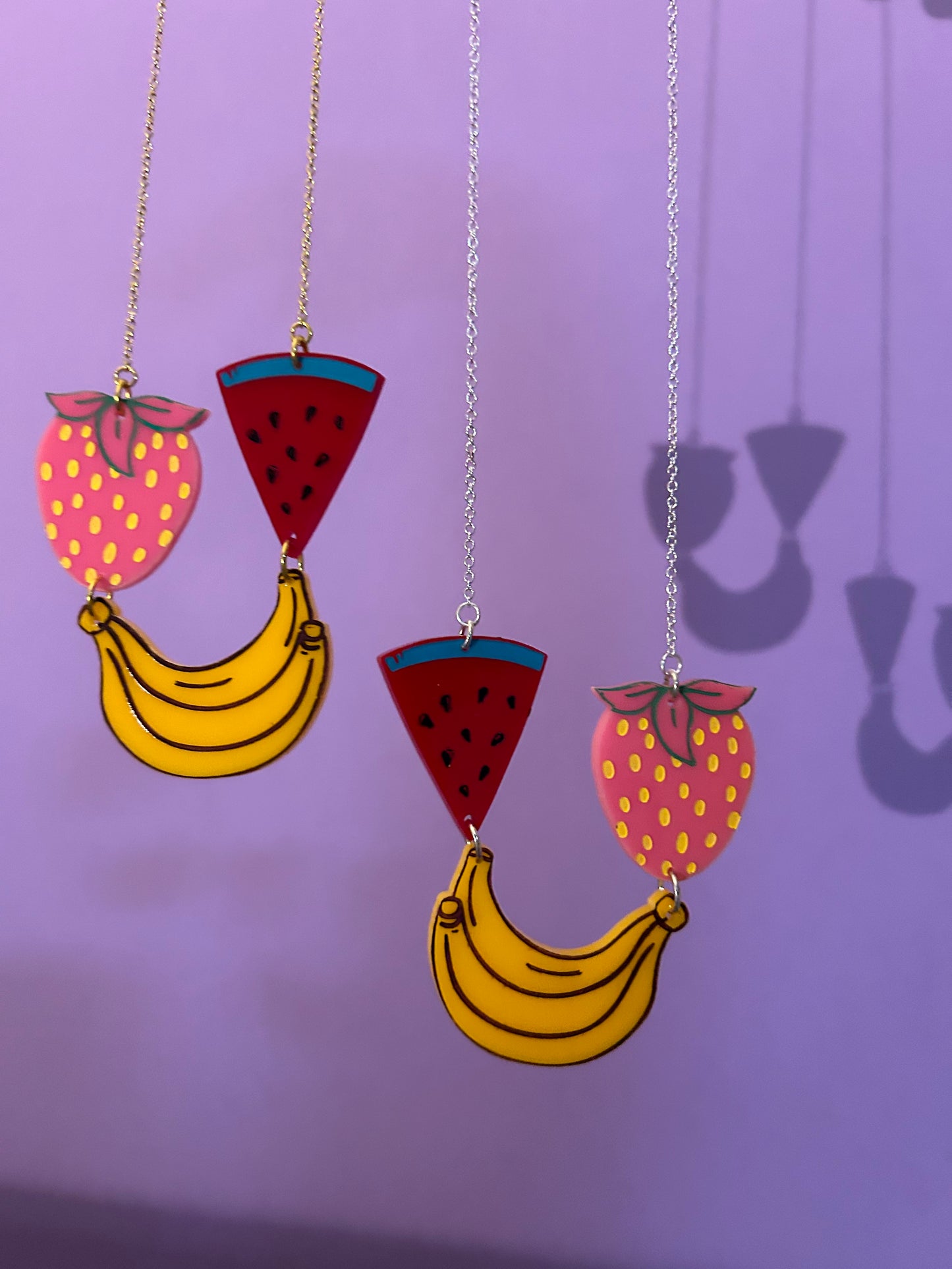Fruit Salad Acrylic Necklace