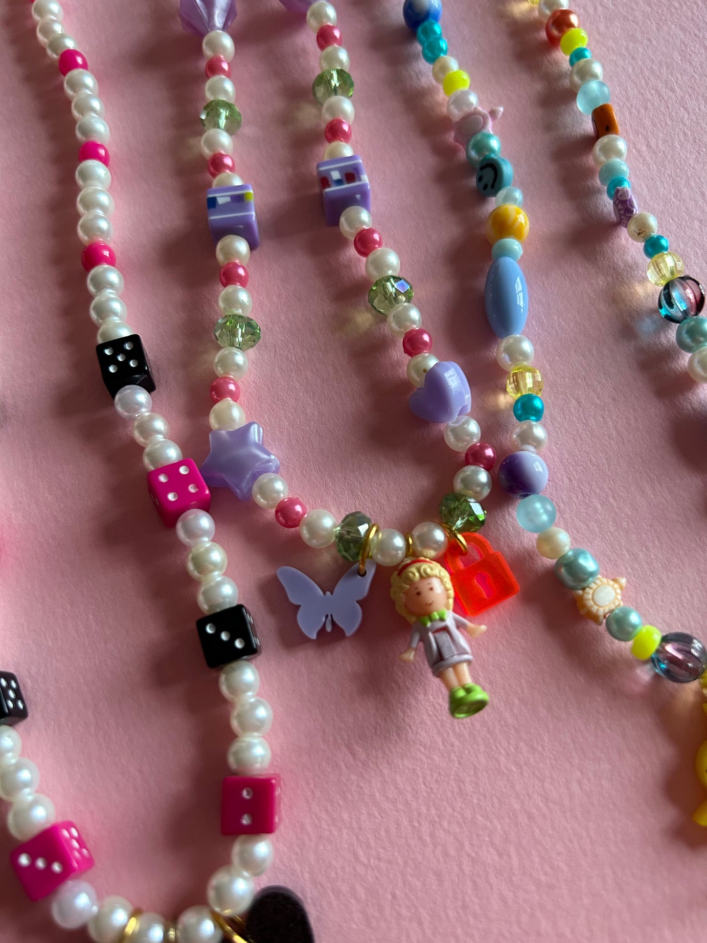 Polly Pocket Charm Beaded Necklaces