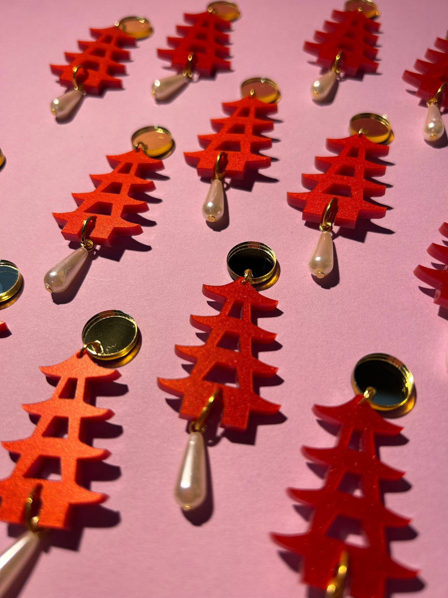 Pagoda Acrylic Earrings