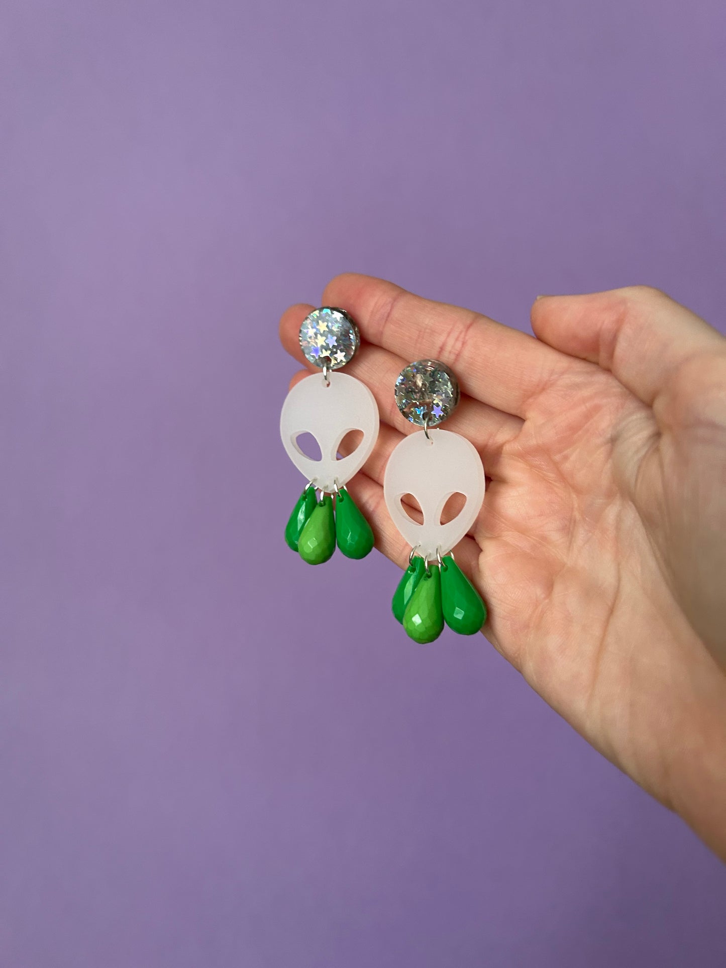 Alien Acrylic Earrings