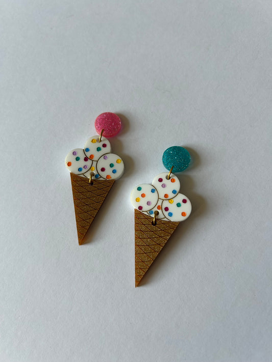 Ice Cream Acrylic Earrings