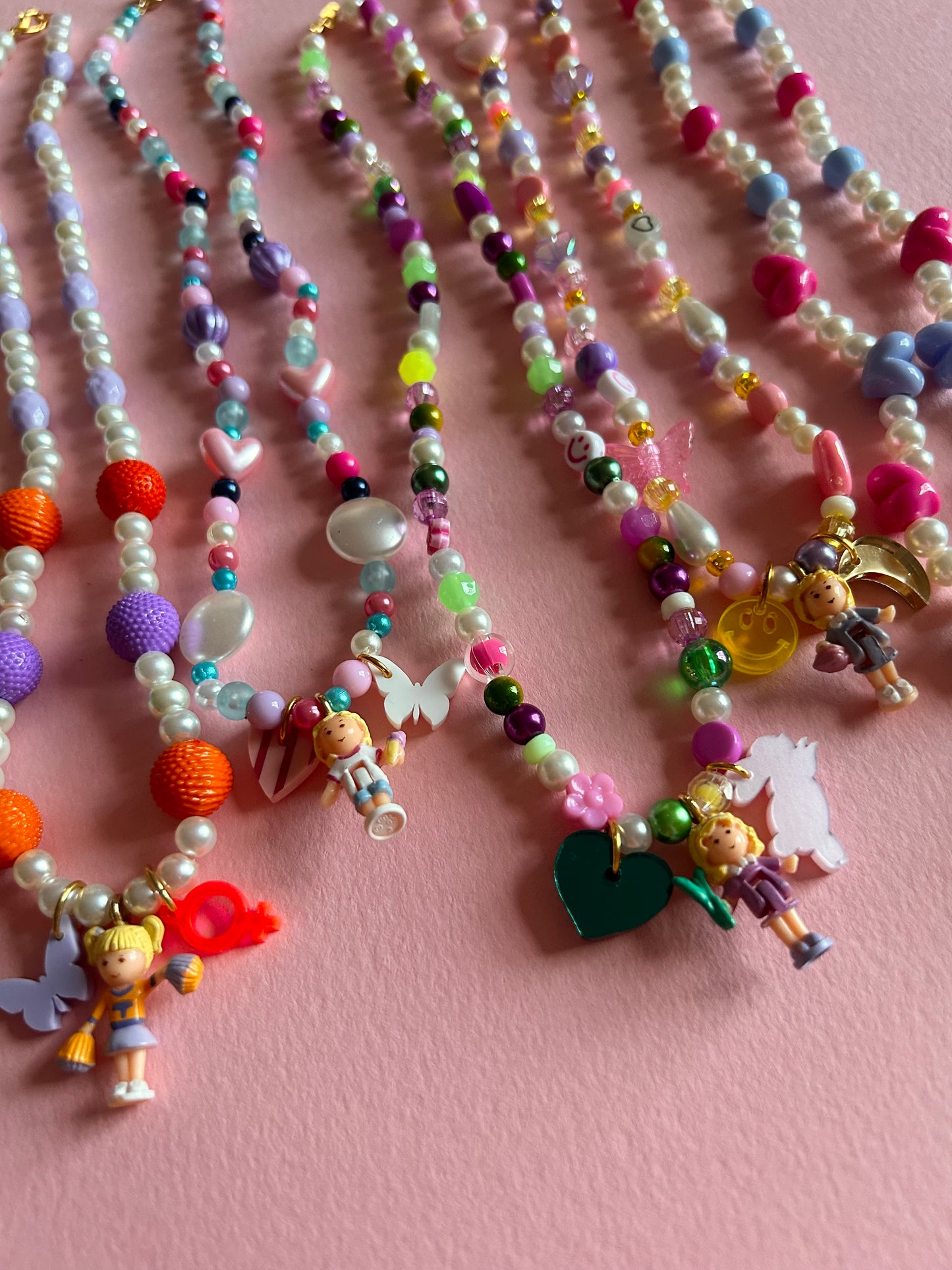 Polly Pocket Charm Beaded Necklaces