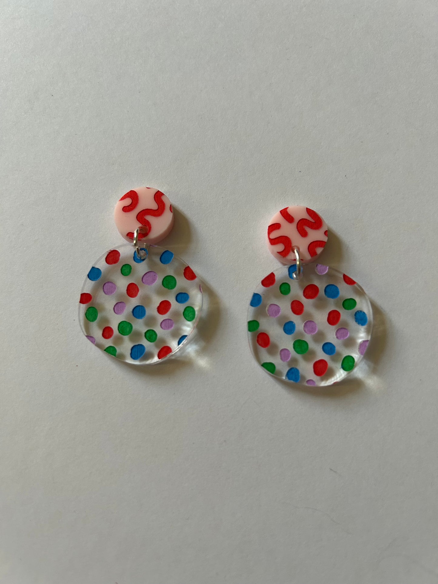 Dots & Squiggles Acrylic Earrings