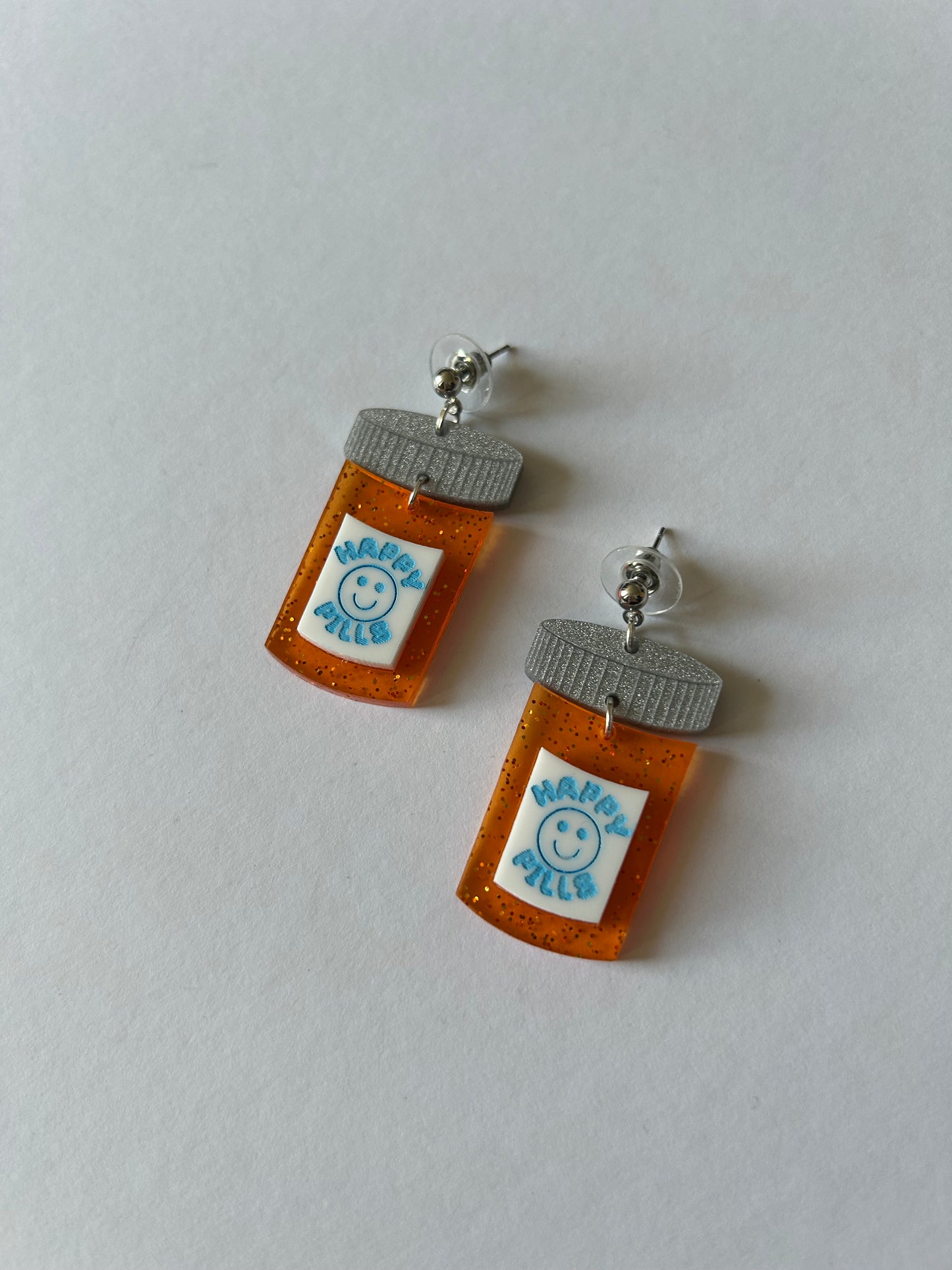 Happy Pills Acrylic Earrings