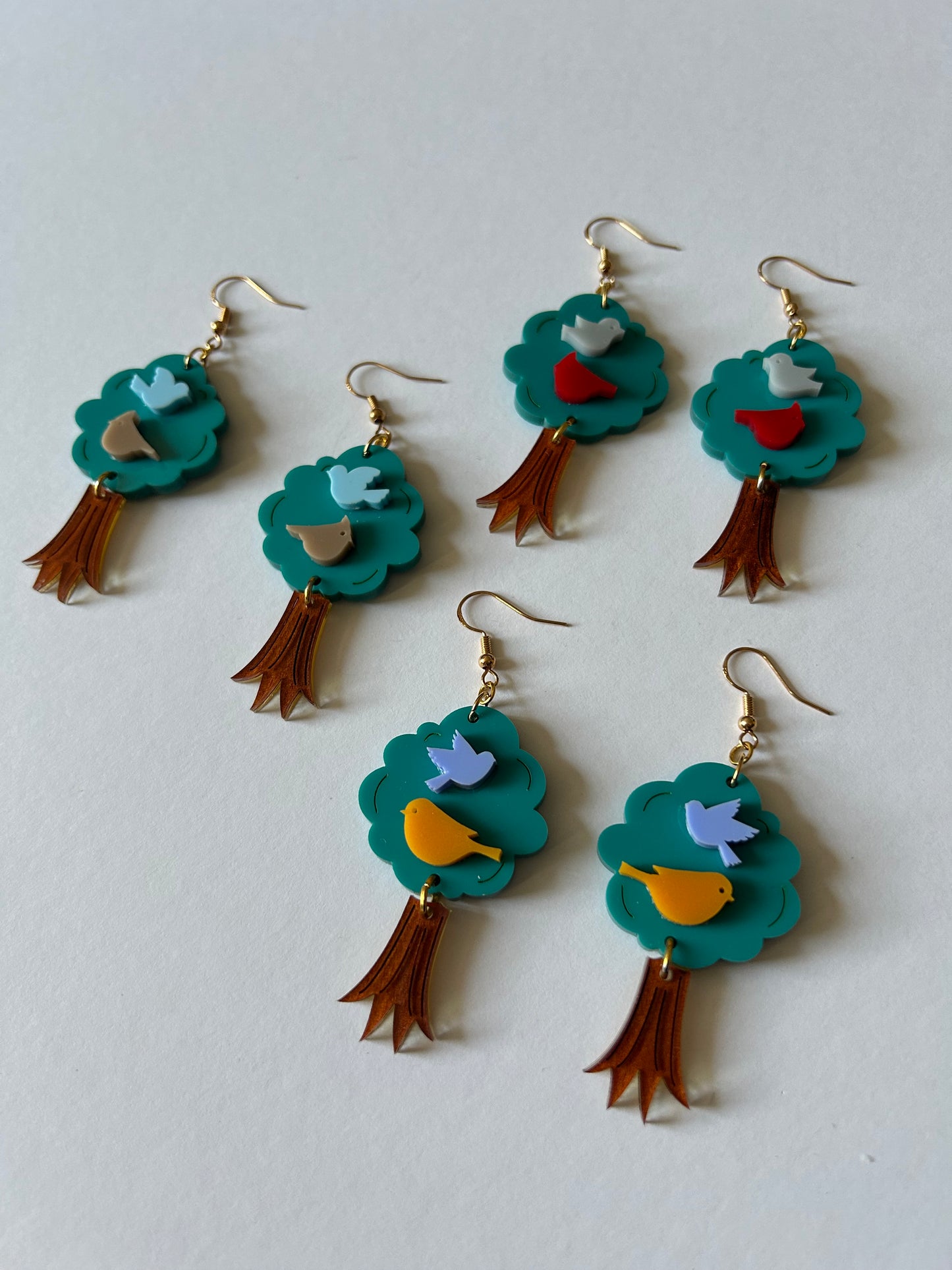 Little Tree Acrylic Earrings