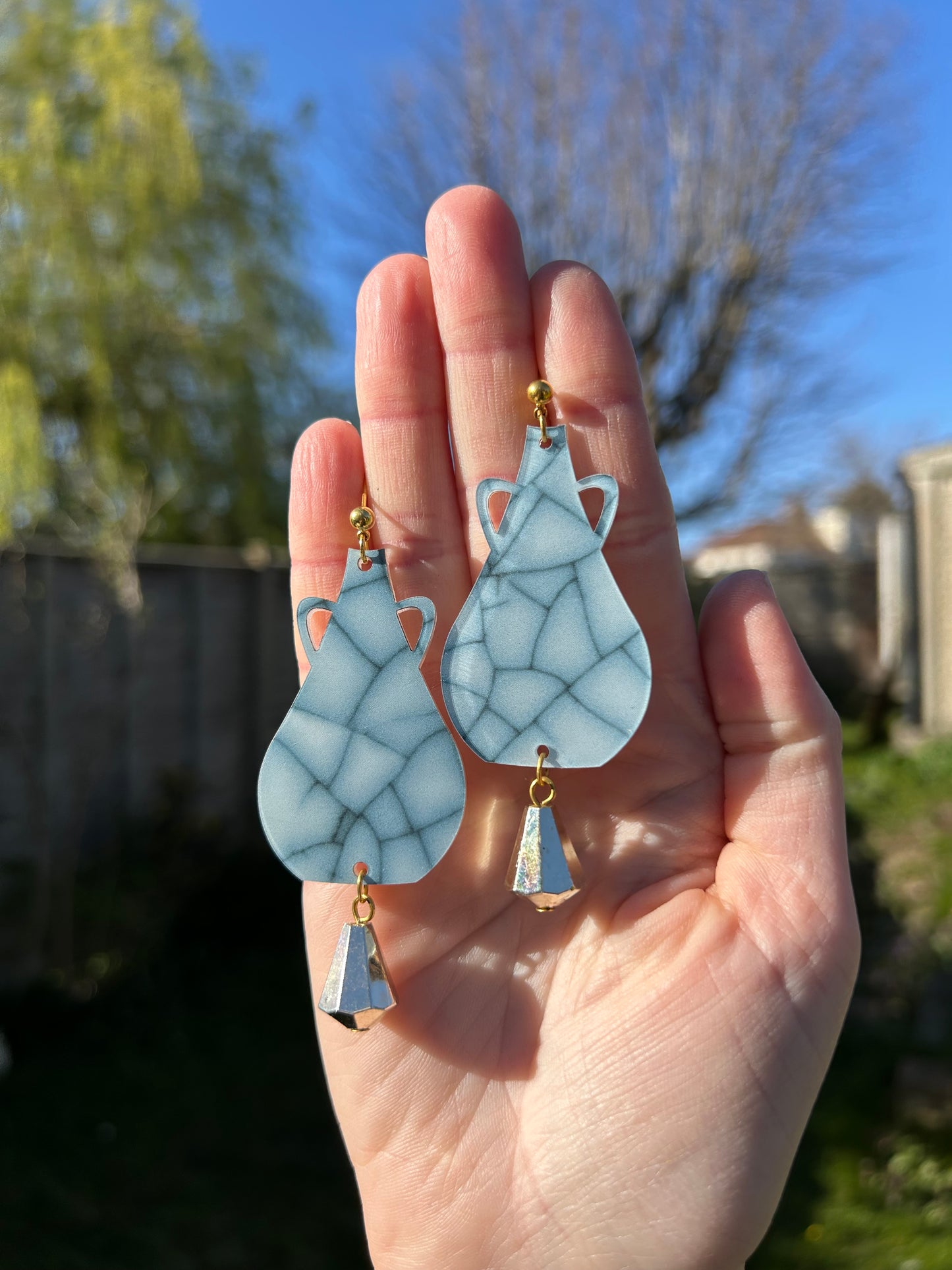 Kintsugi Acrylic Earrings