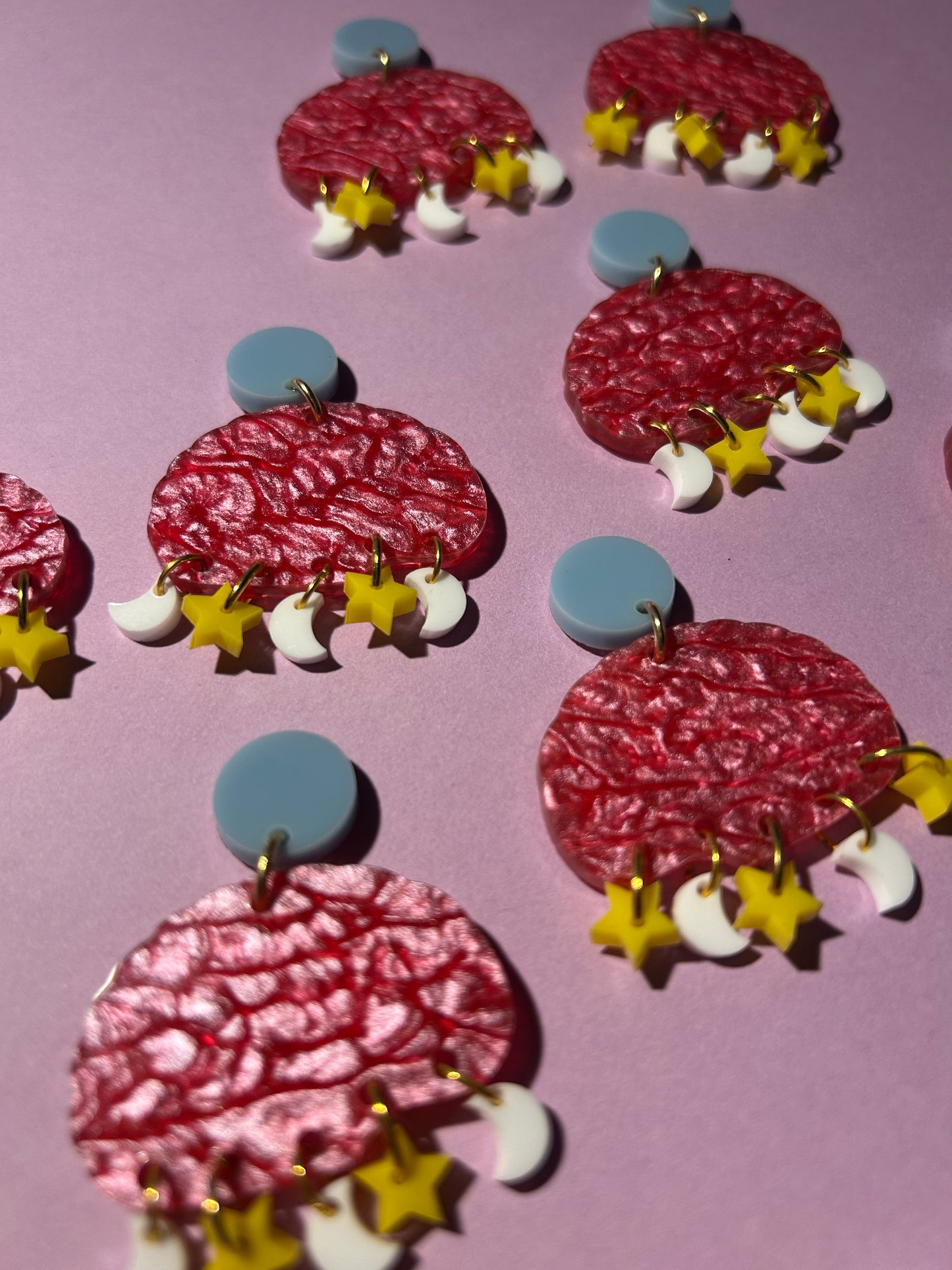 Brain Marbled Acrylic Earrings