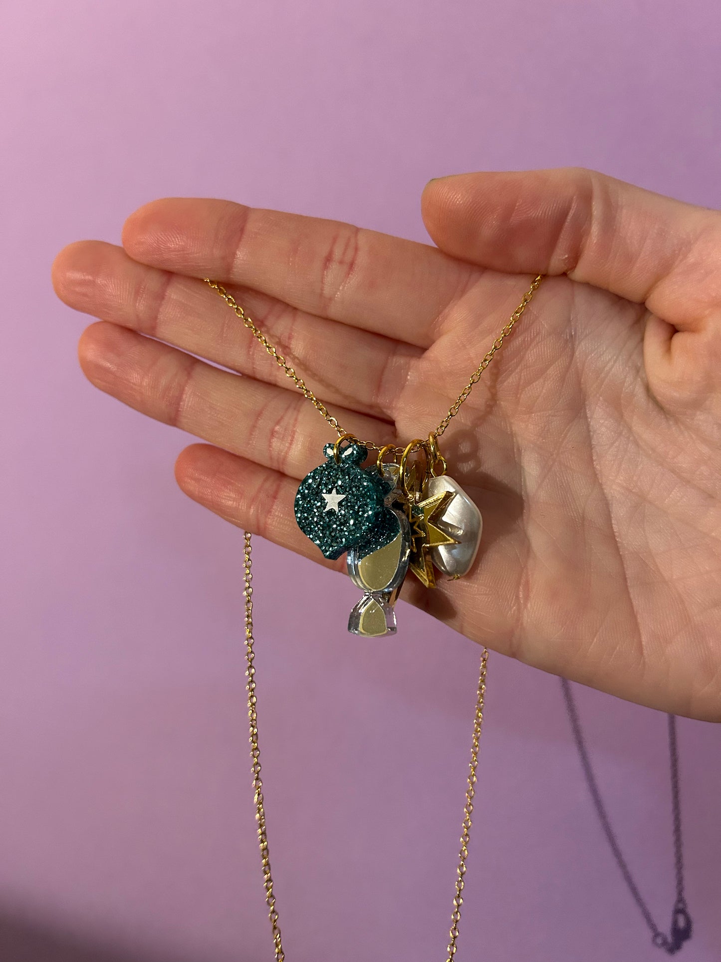 Festive Acrylic Charm Necklaces