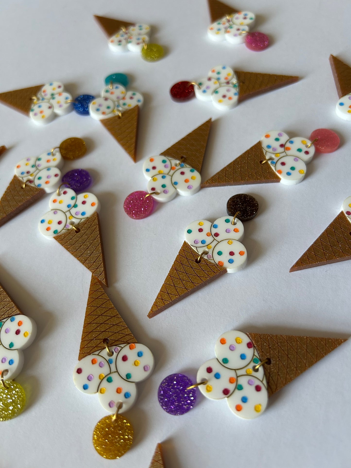 Ice Cream Acrylic Earrings