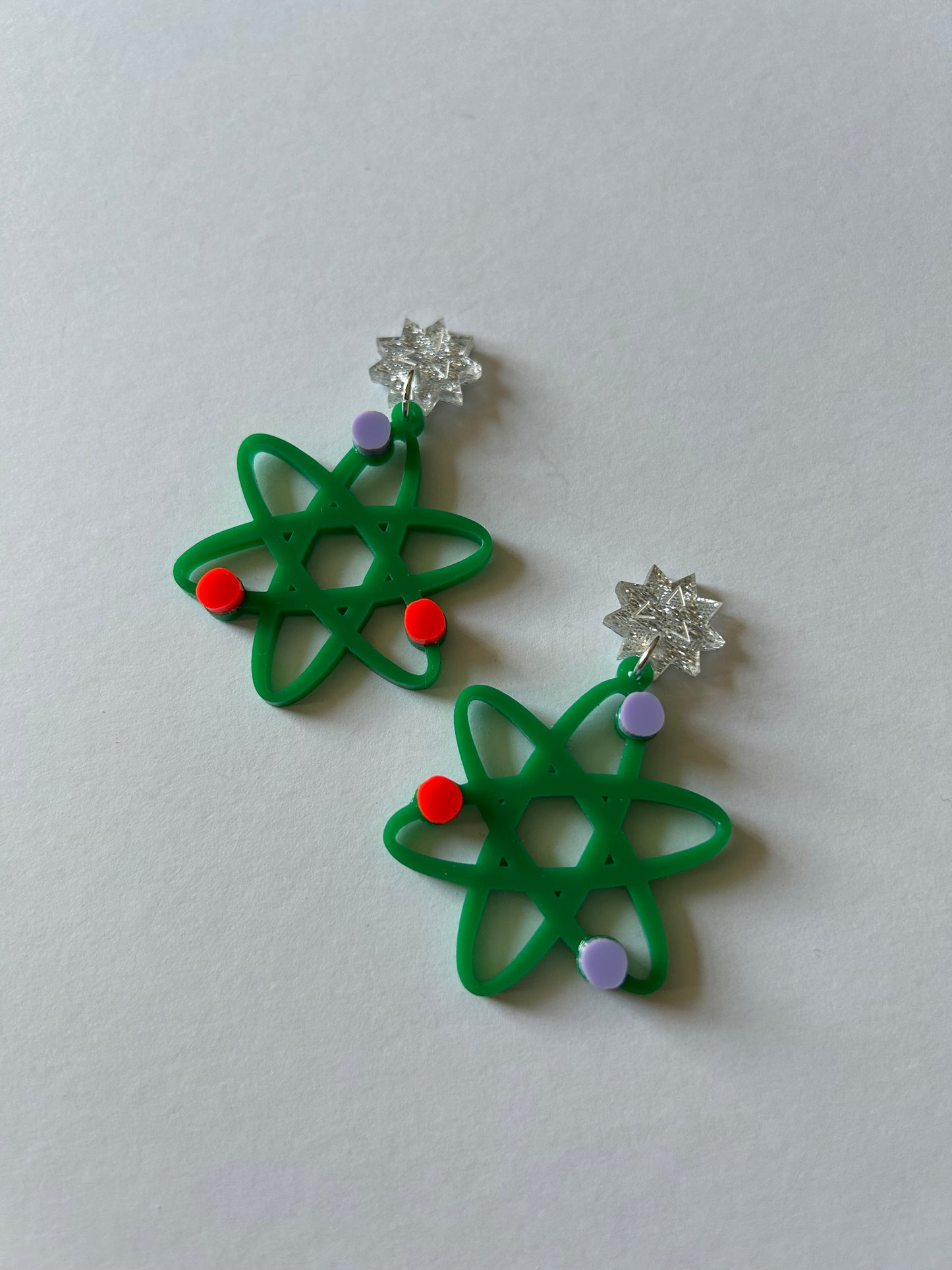 Atomic Acrylic Earrings