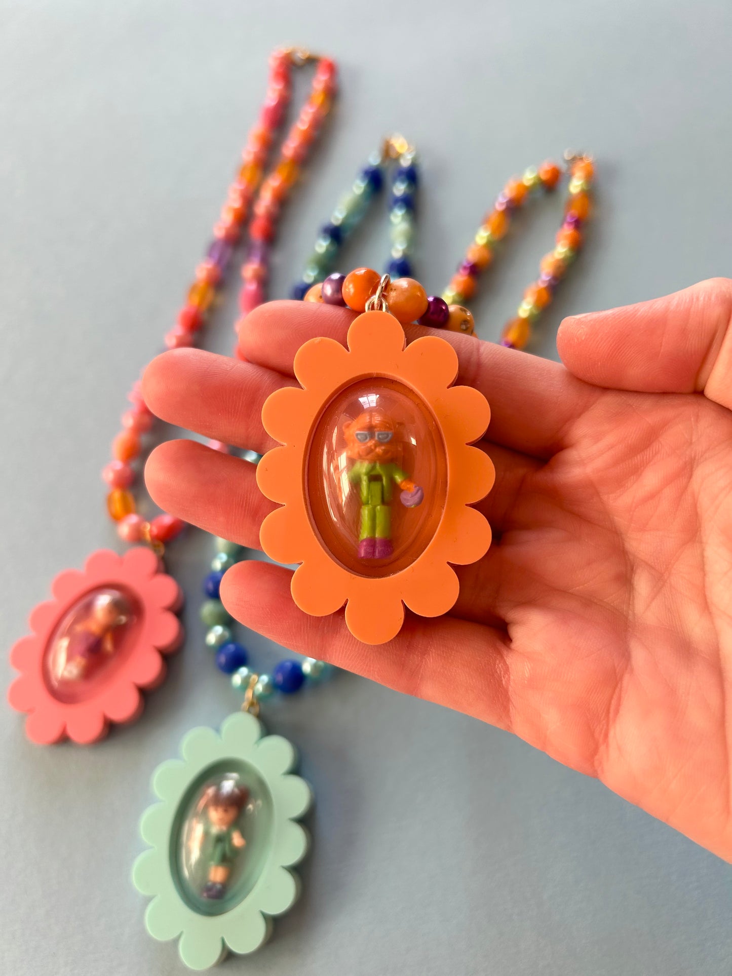 Polly Pocket Locket Beaded Necklaces