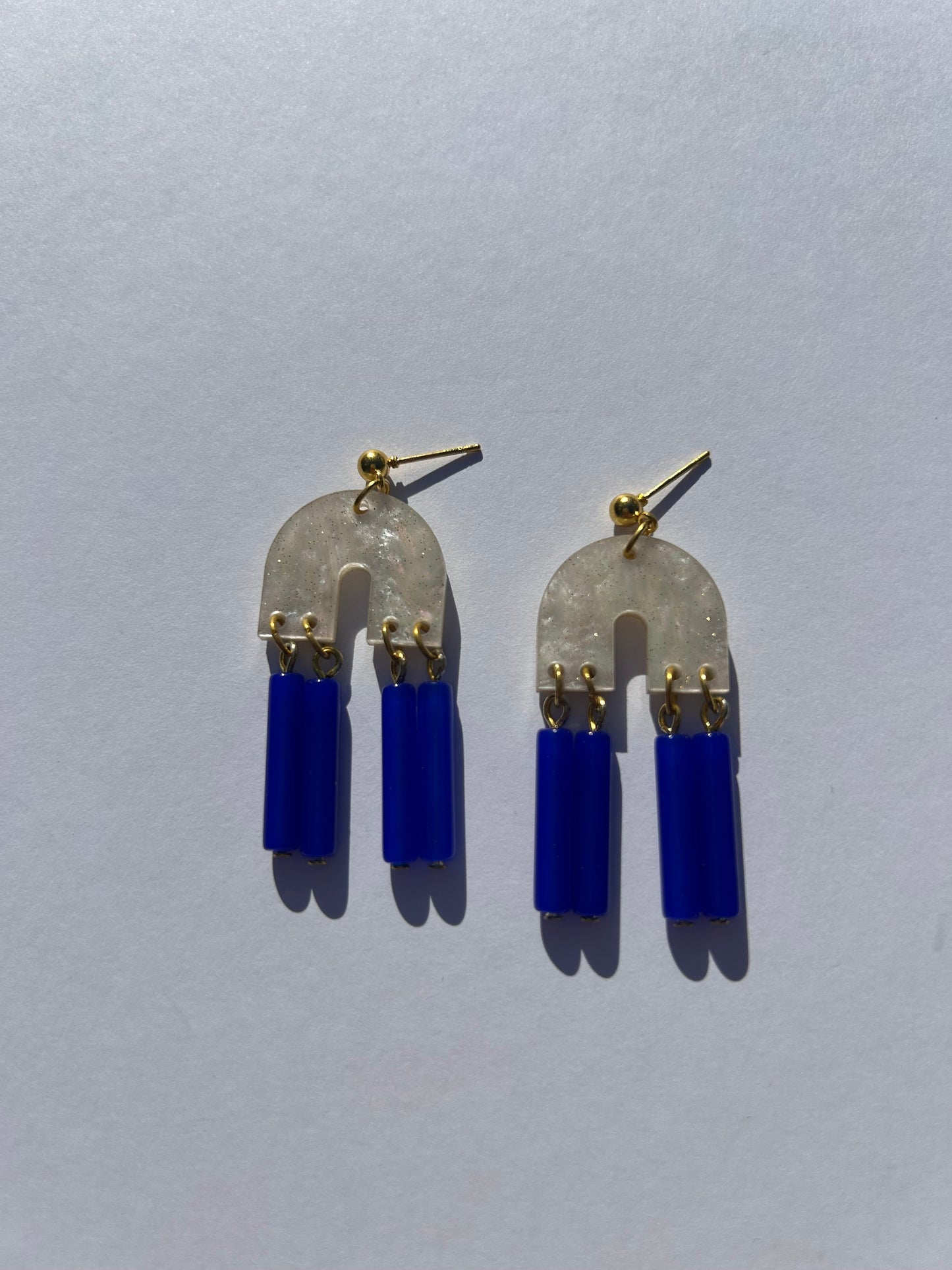 Greek Mini Marble Arch Earrings