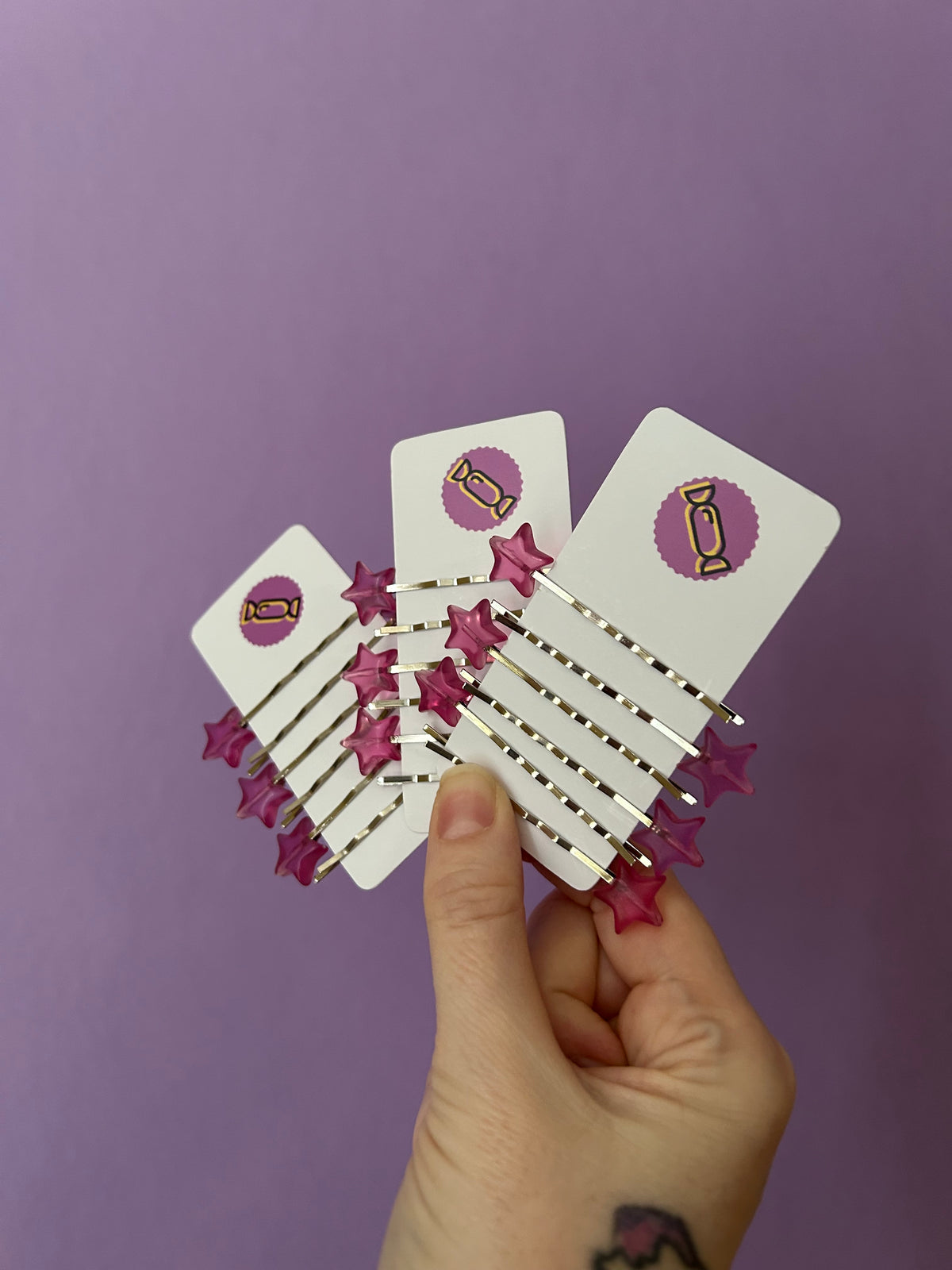 Pink Star Hairclips