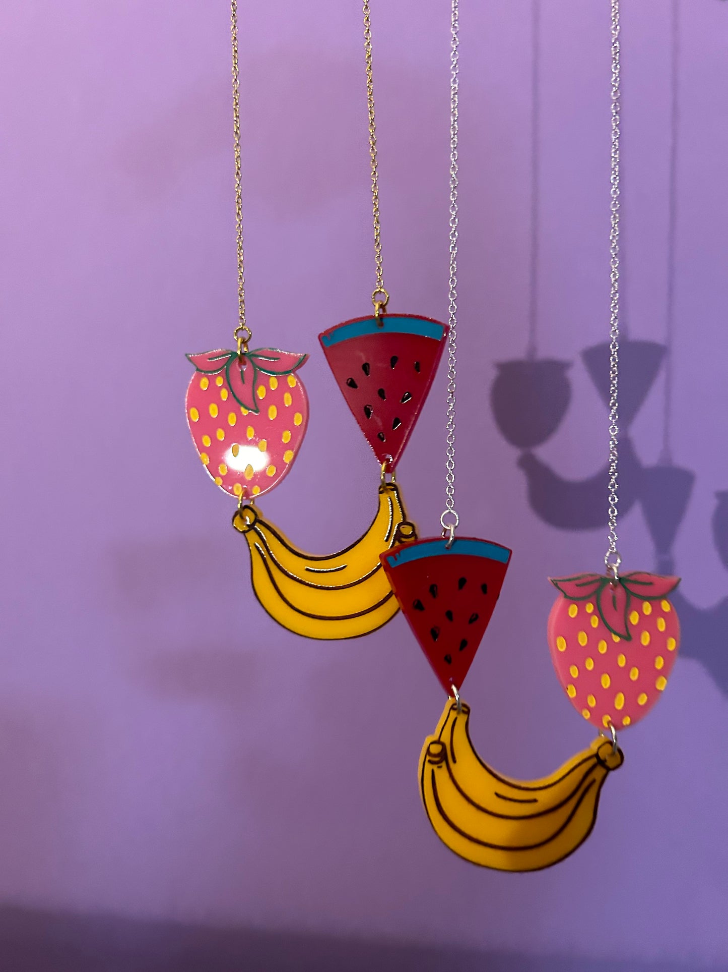 Fruit Salad Acrylic Necklace