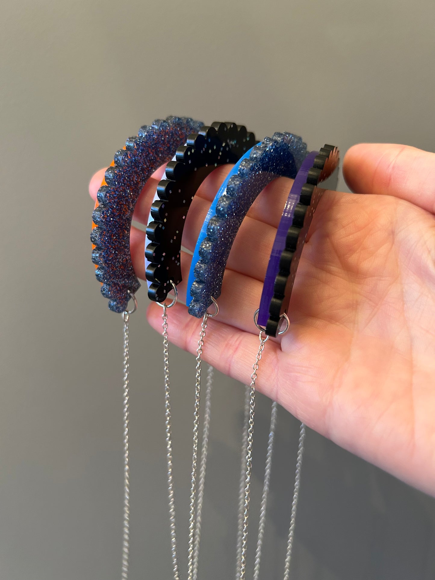 Frilly Arch Acrylic Necklaces