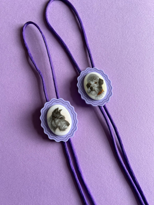 Lilac Acrylic Bolo Ties
