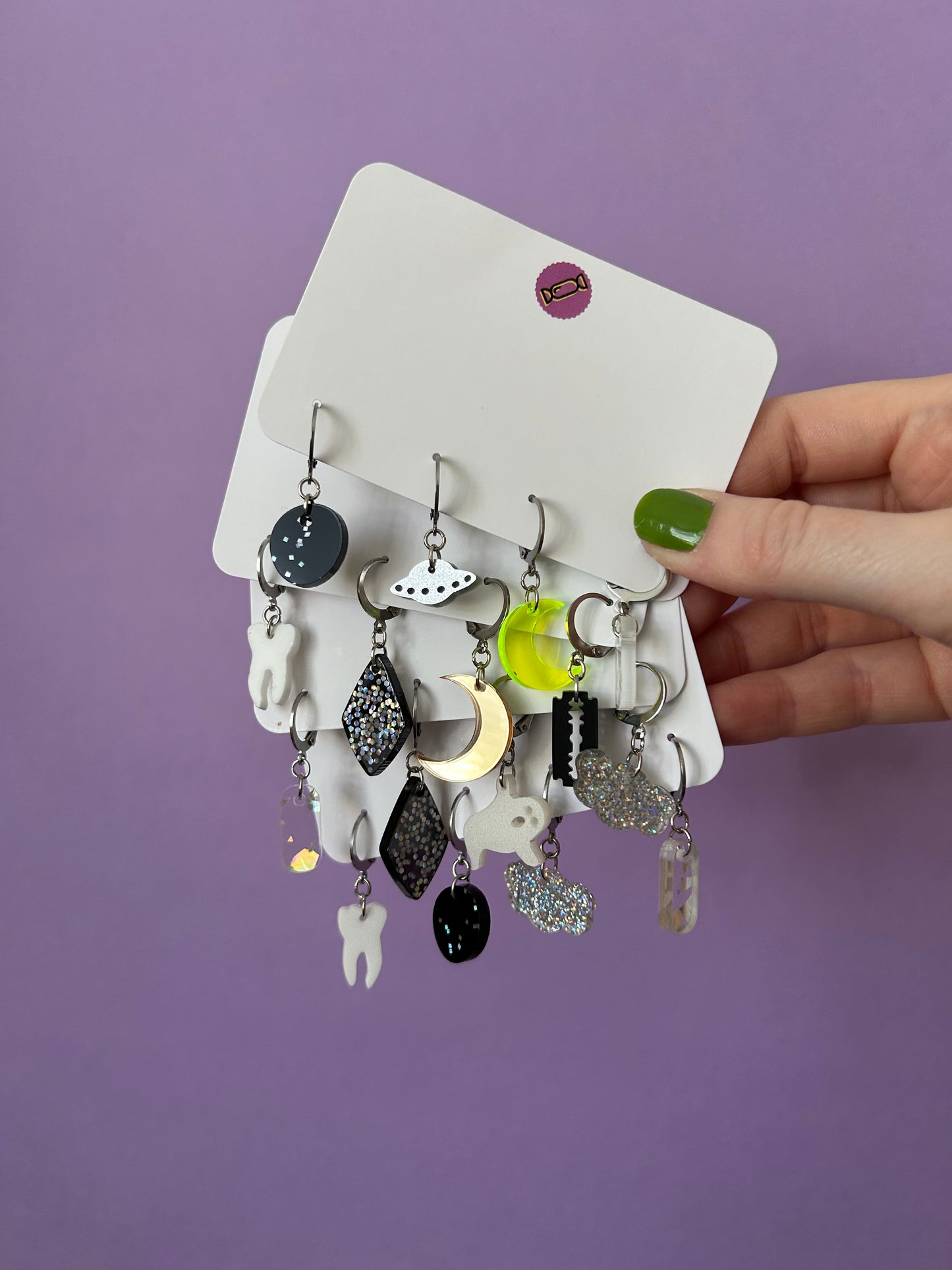 Halloween Mix & Match Hoop Acrylic Earrings