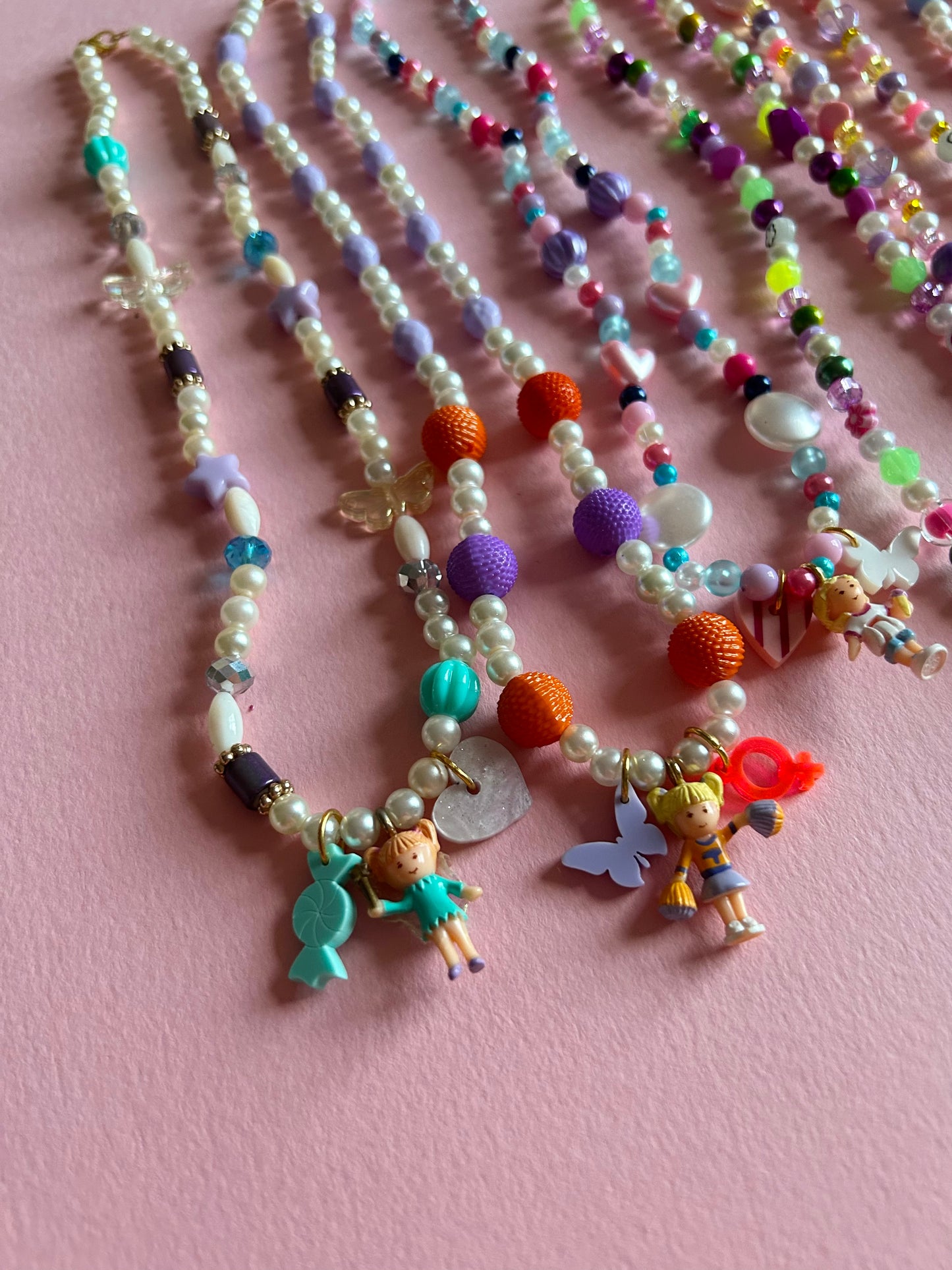 Polly Pocket Charm Beaded Necklaces