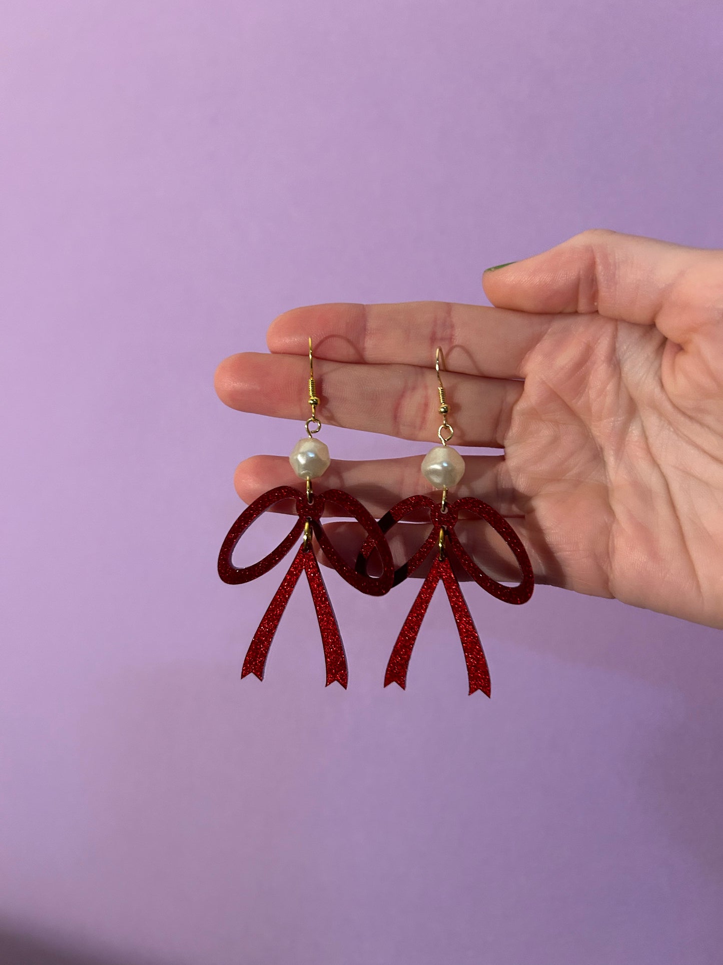 Big Bow Acrylic Earrings