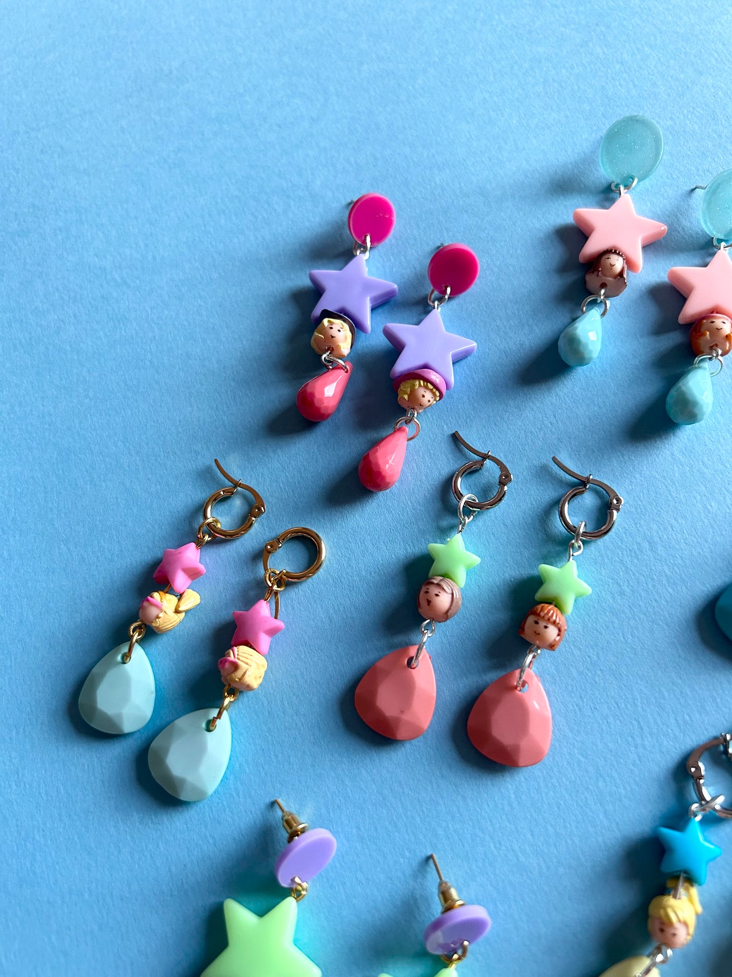Polly Pocket Dangly Star Earrings