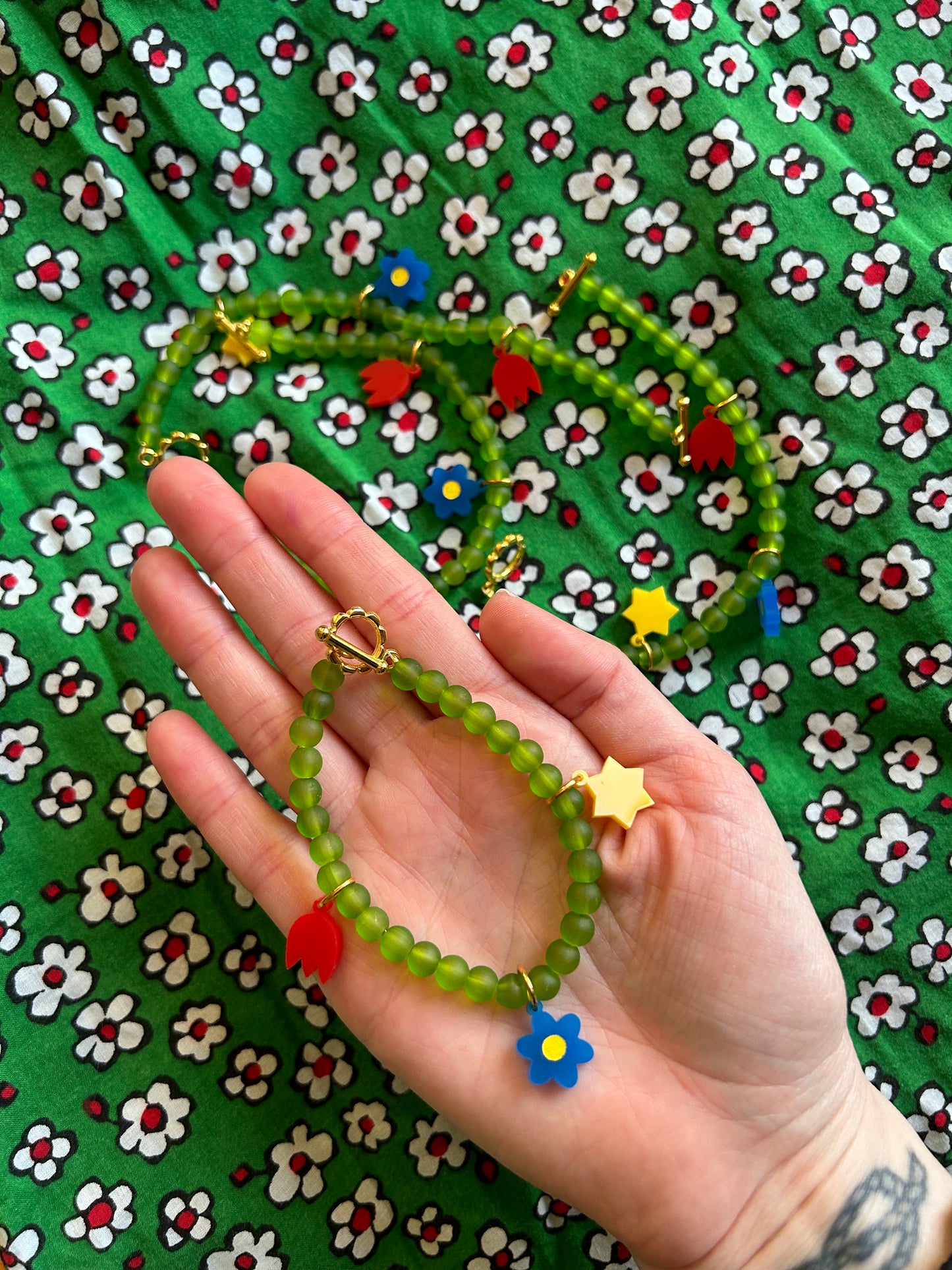 Spring Bunny Acrylic Charm Bracelets
