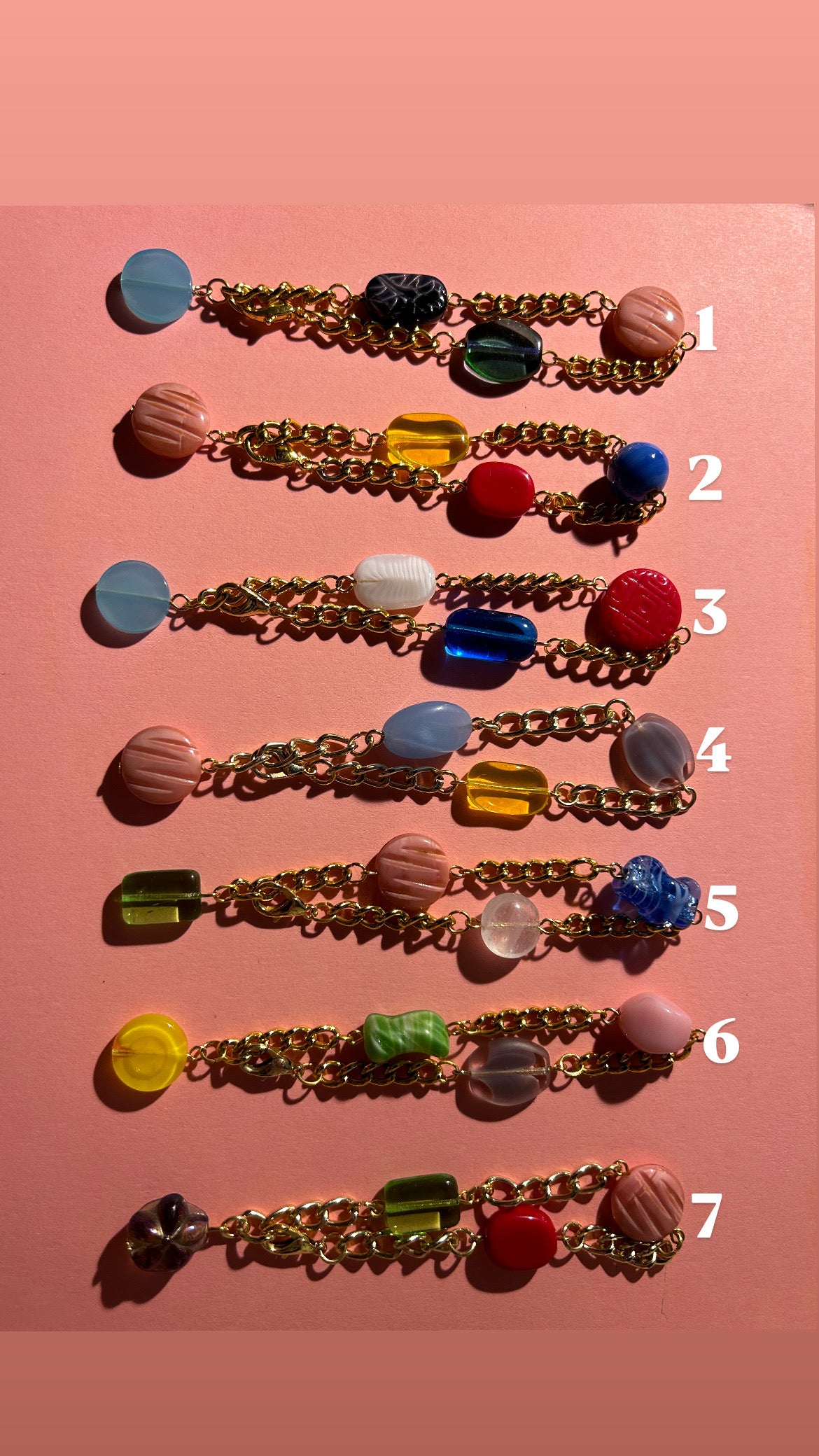 Vintage Glass Bead Bracelets