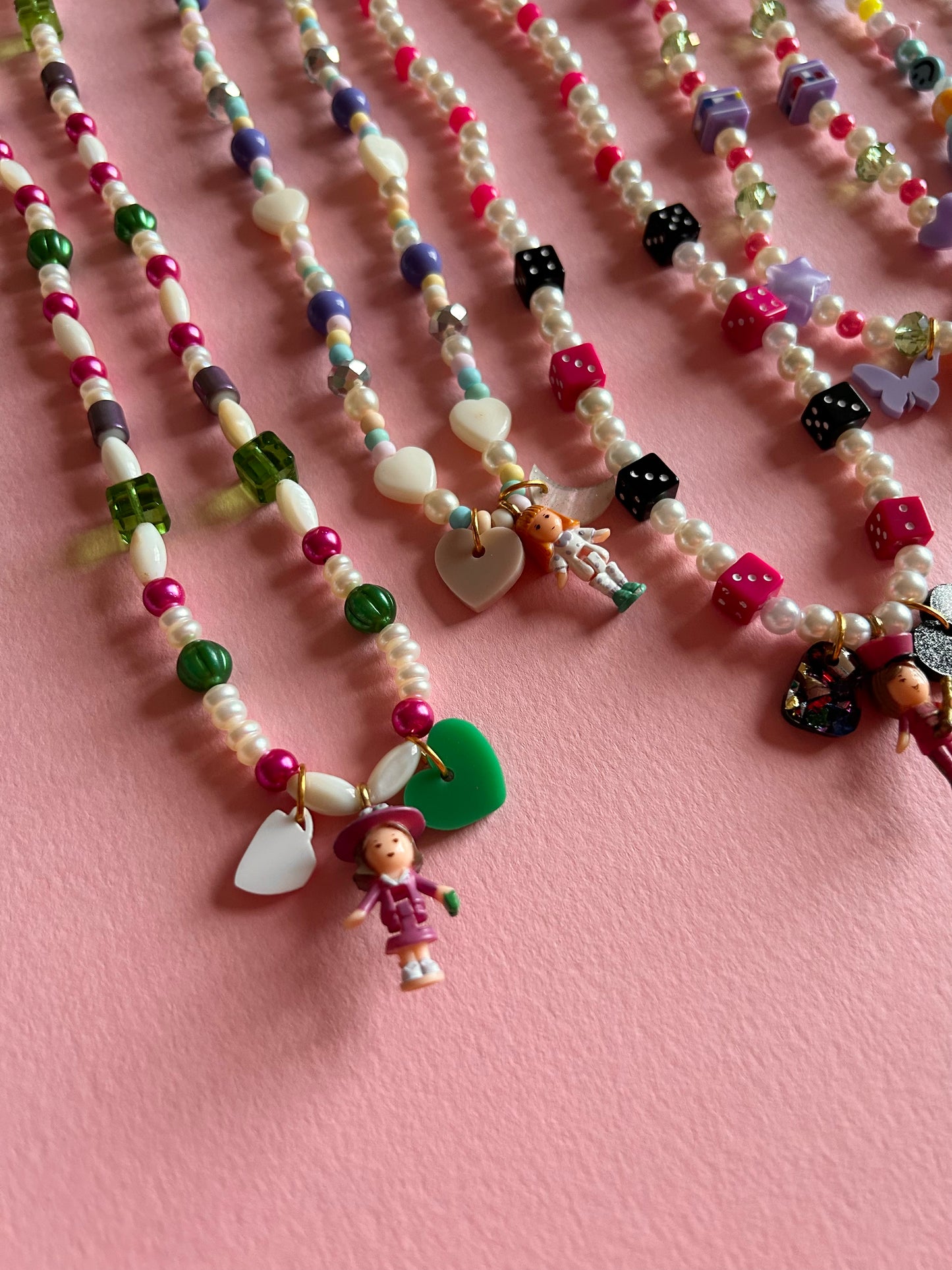 Polly Pocket Charm Beaded Necklaces