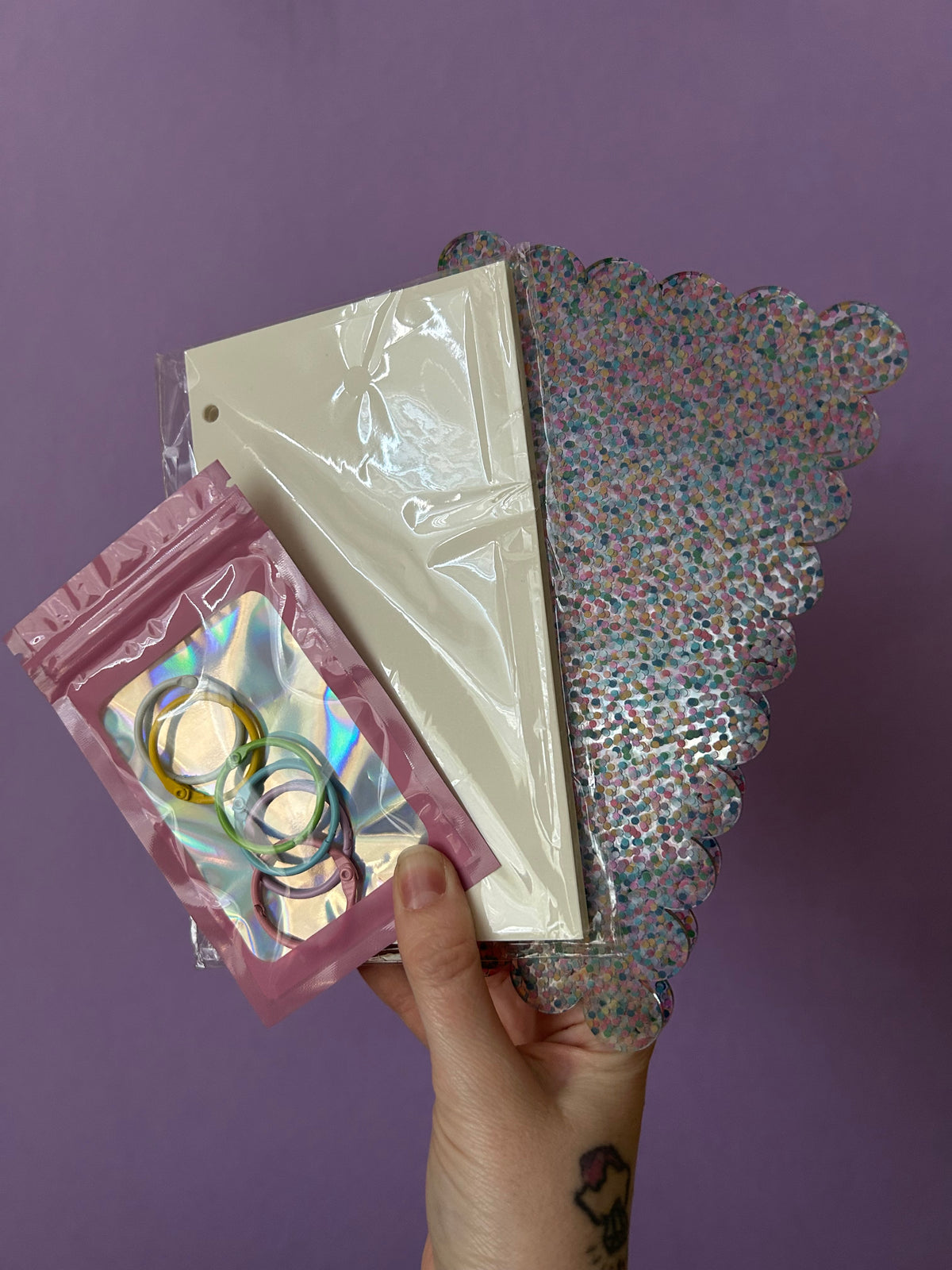 Confetti Printed Acrylic Notepad Kit