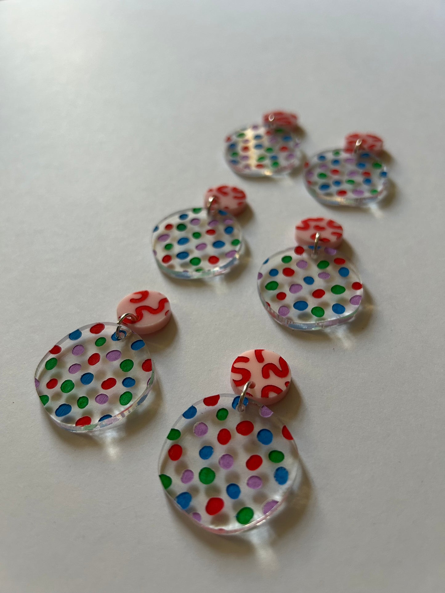 Dots & Squiggles Acrylic Earrings