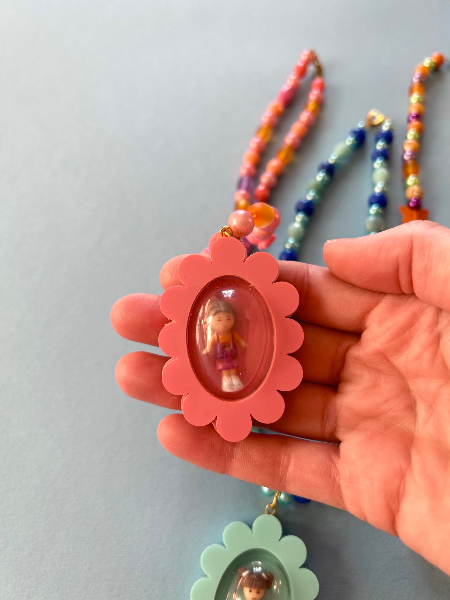 Polly Pocket Locket Beaded Necklaces