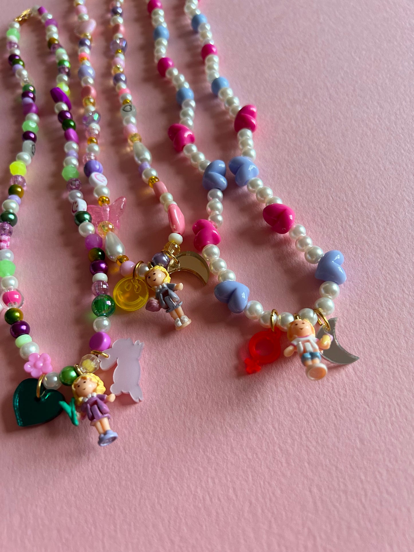 Polly Pocket Charm Beaded Necklaces