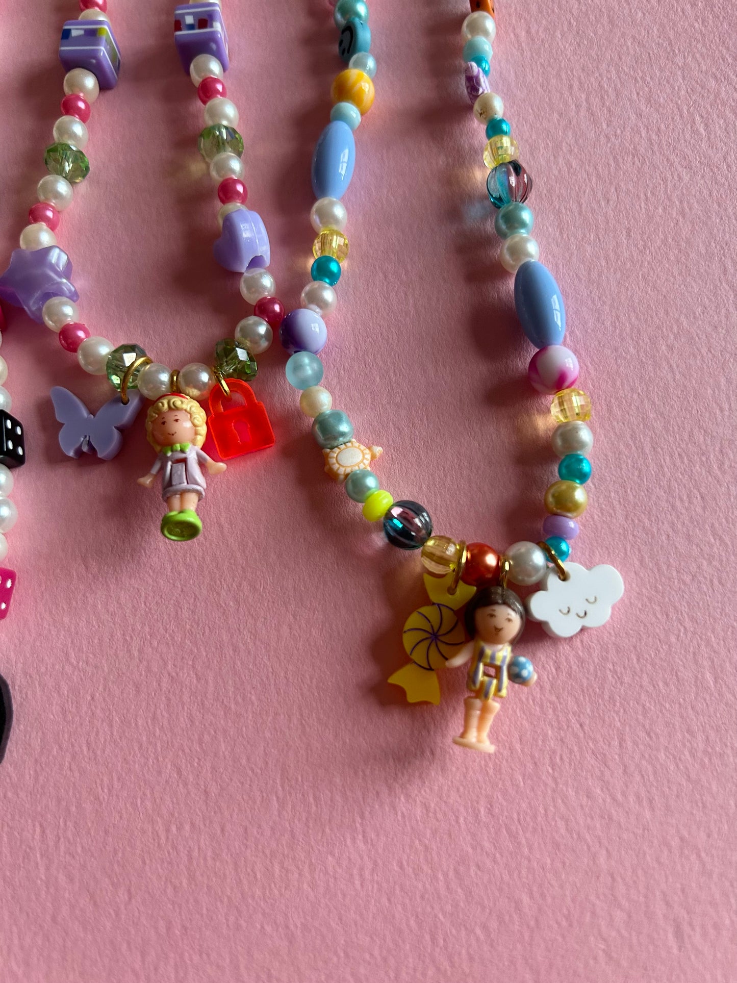 Polly Pocket Charm Beaded Necklaces
