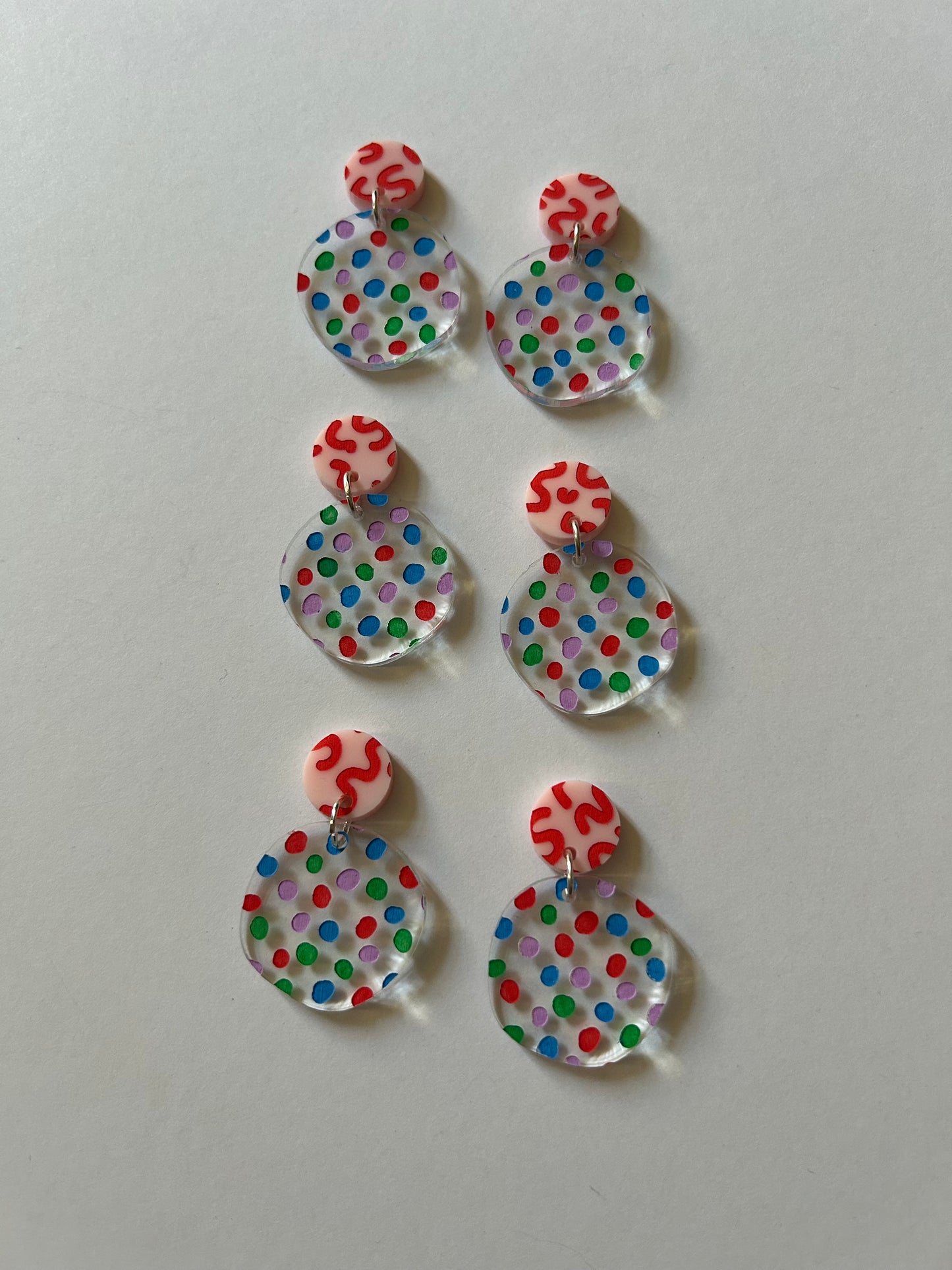 Dots & Squiggles Acrylic Earrings