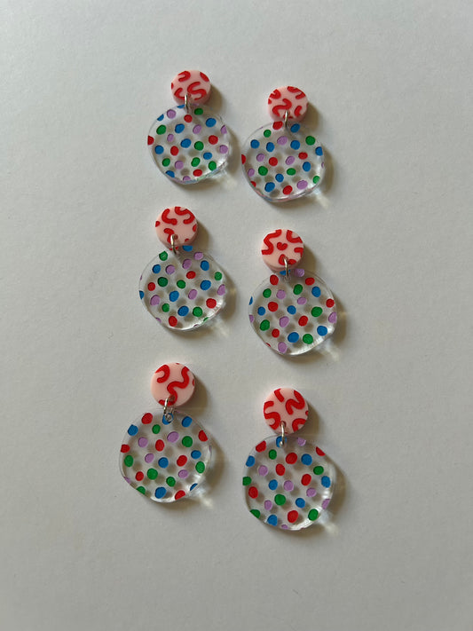 Dots & Squiggles Acrylic Earrings