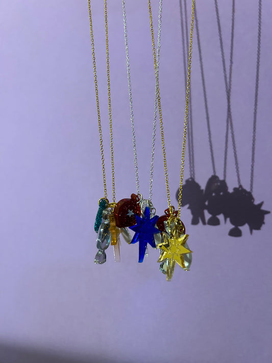 Festive Acrylic Charm Necklaces