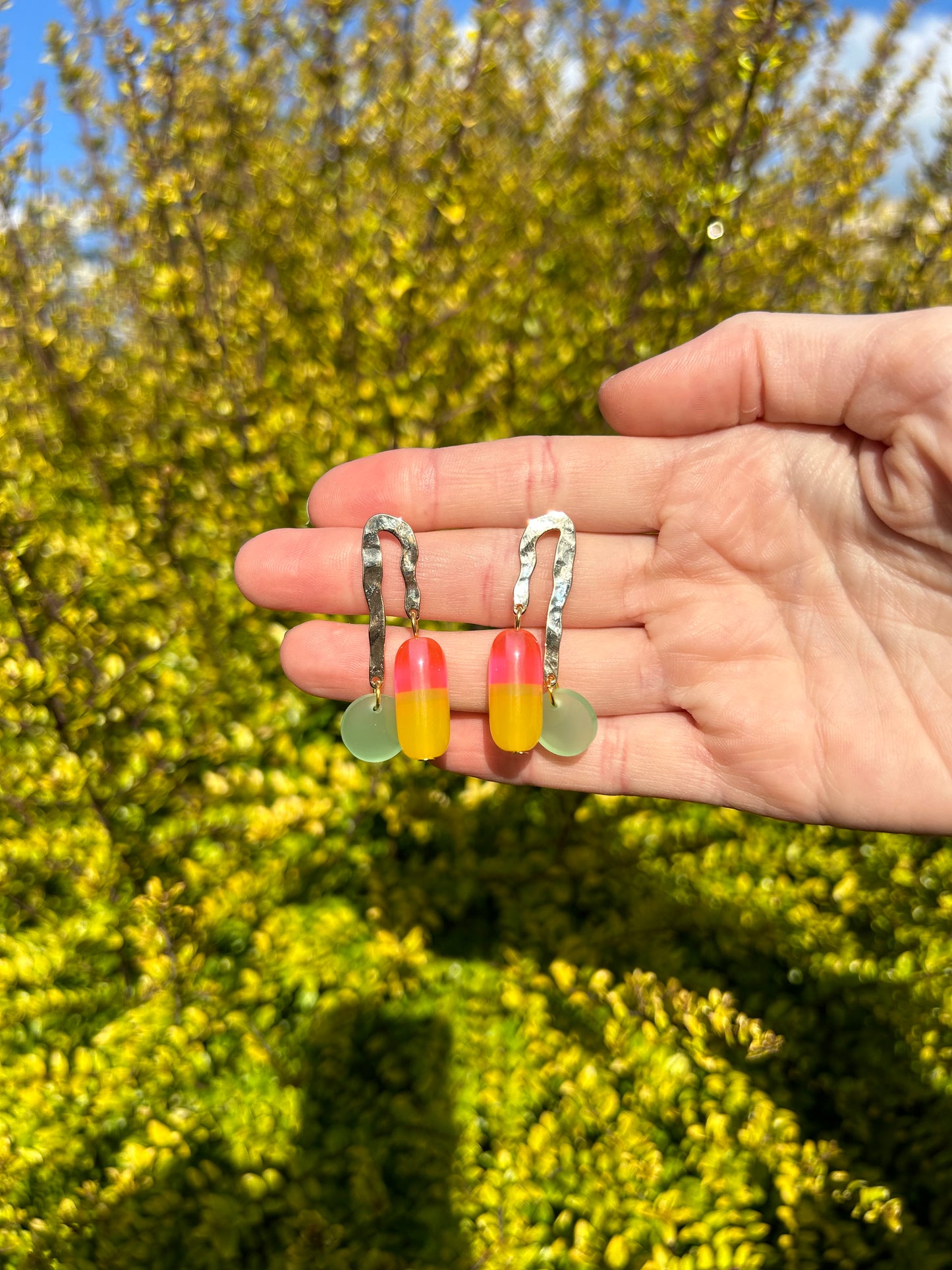 Fancy Pill Dangly Earrings